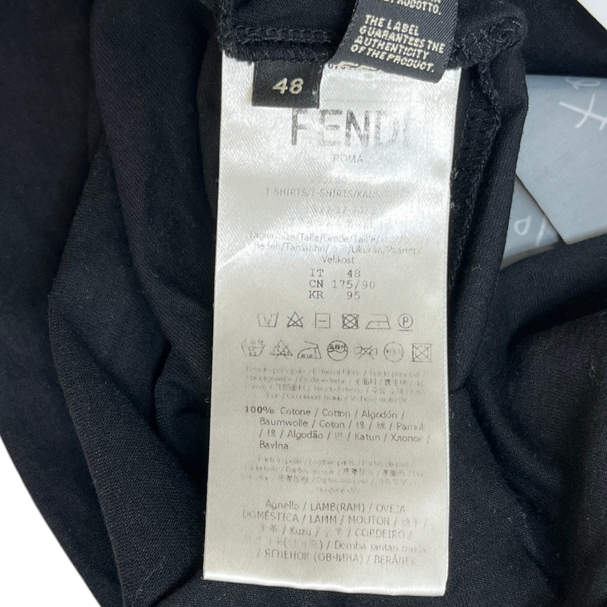 Men's Monster Face T-Shirt Black Size IT 48 / UK M