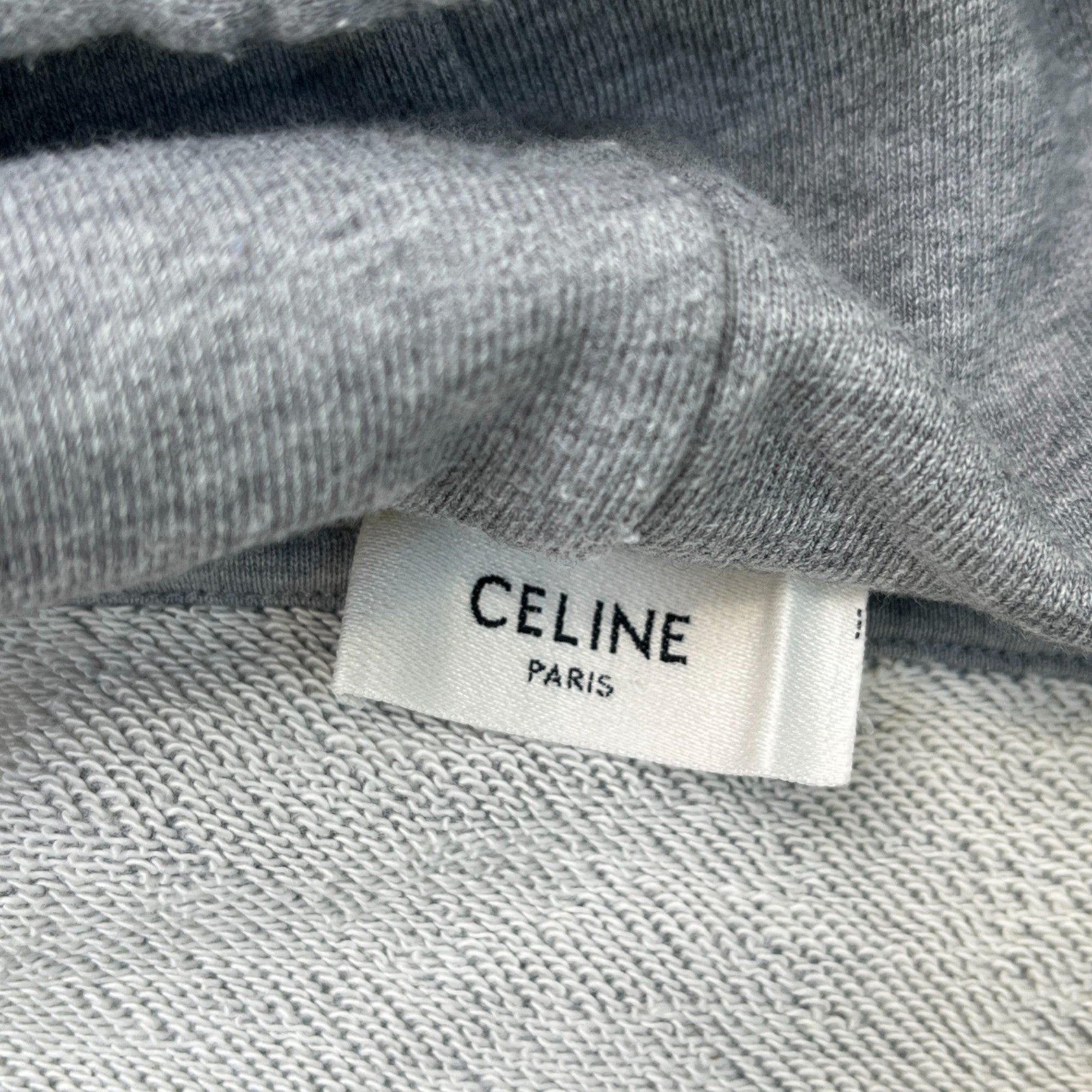 Men's Logo Print Hoodie Grey Size XL