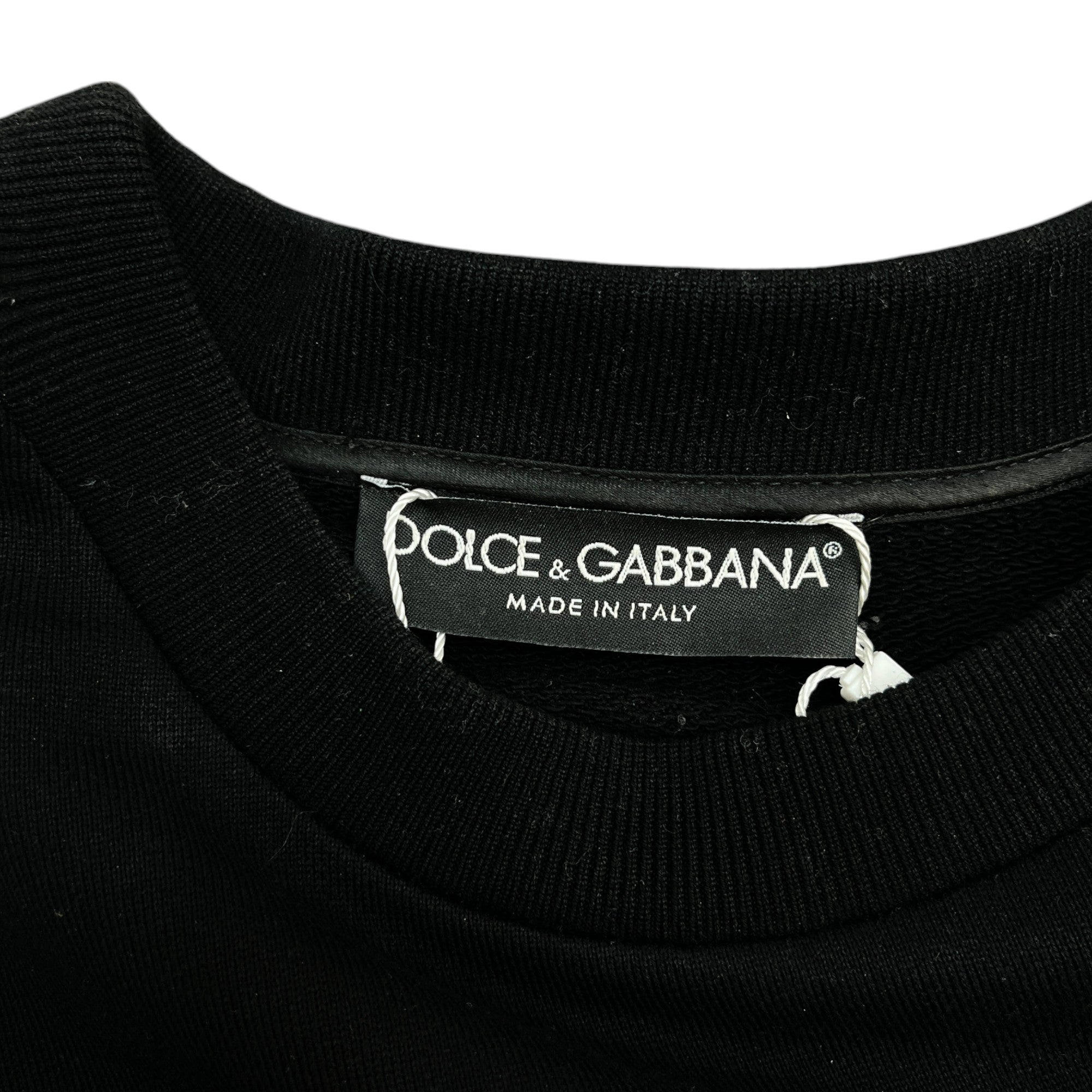 Men's Plaque Logo Sweatshirt Black Size IT 44 / UK XS