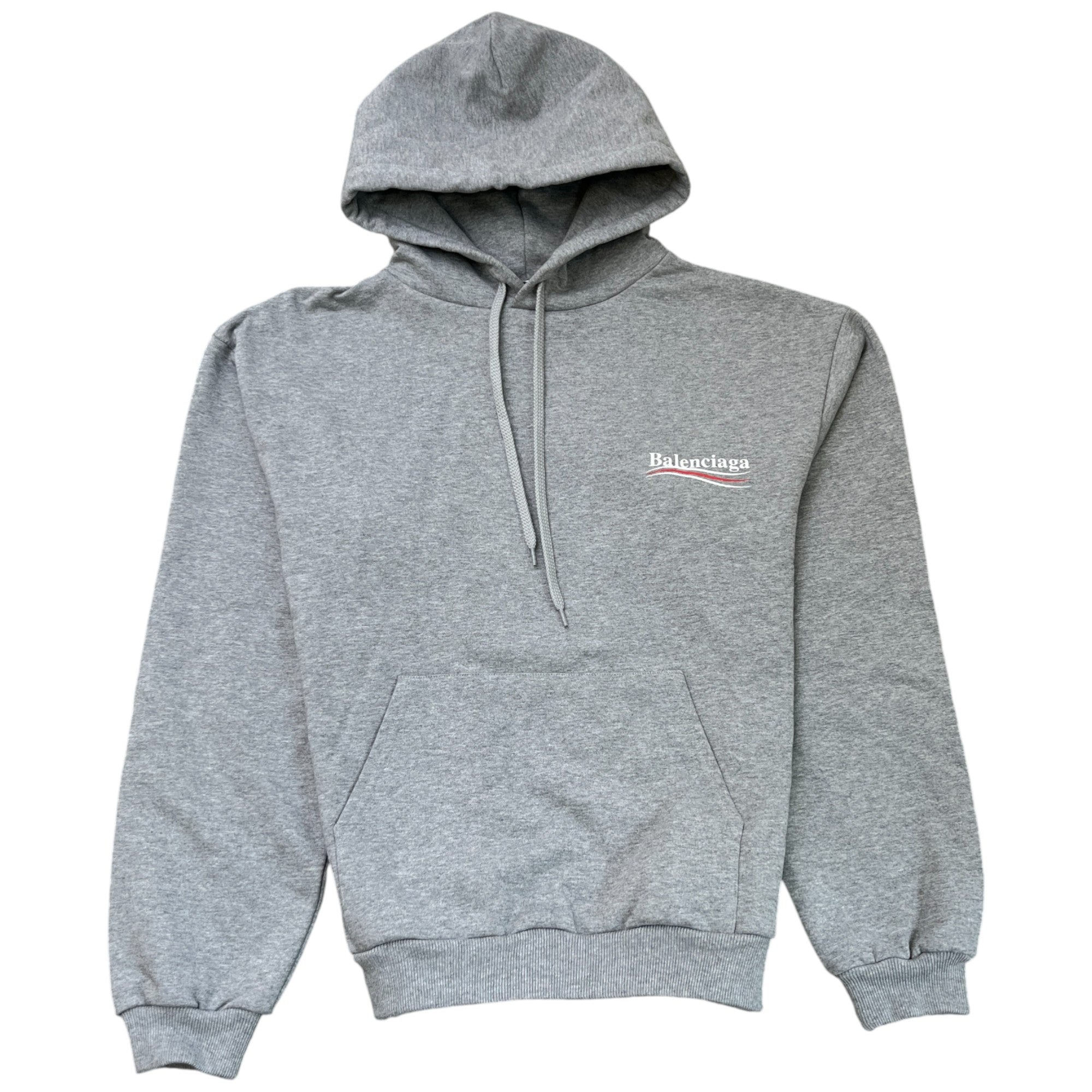Men's Political Logo Hoodie Grey Size S