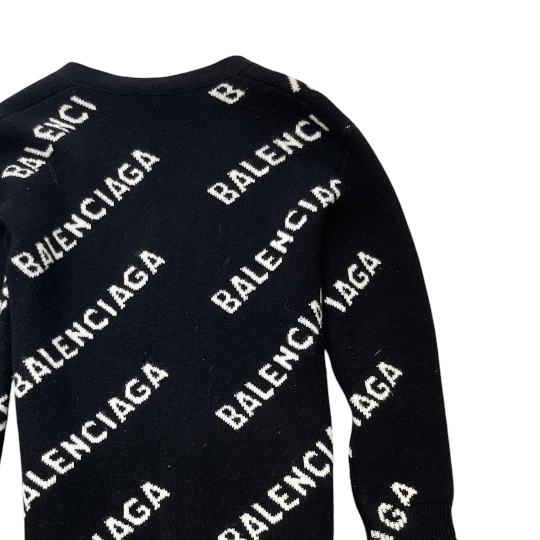 Women's Logo Print Cardigan Black Size XS