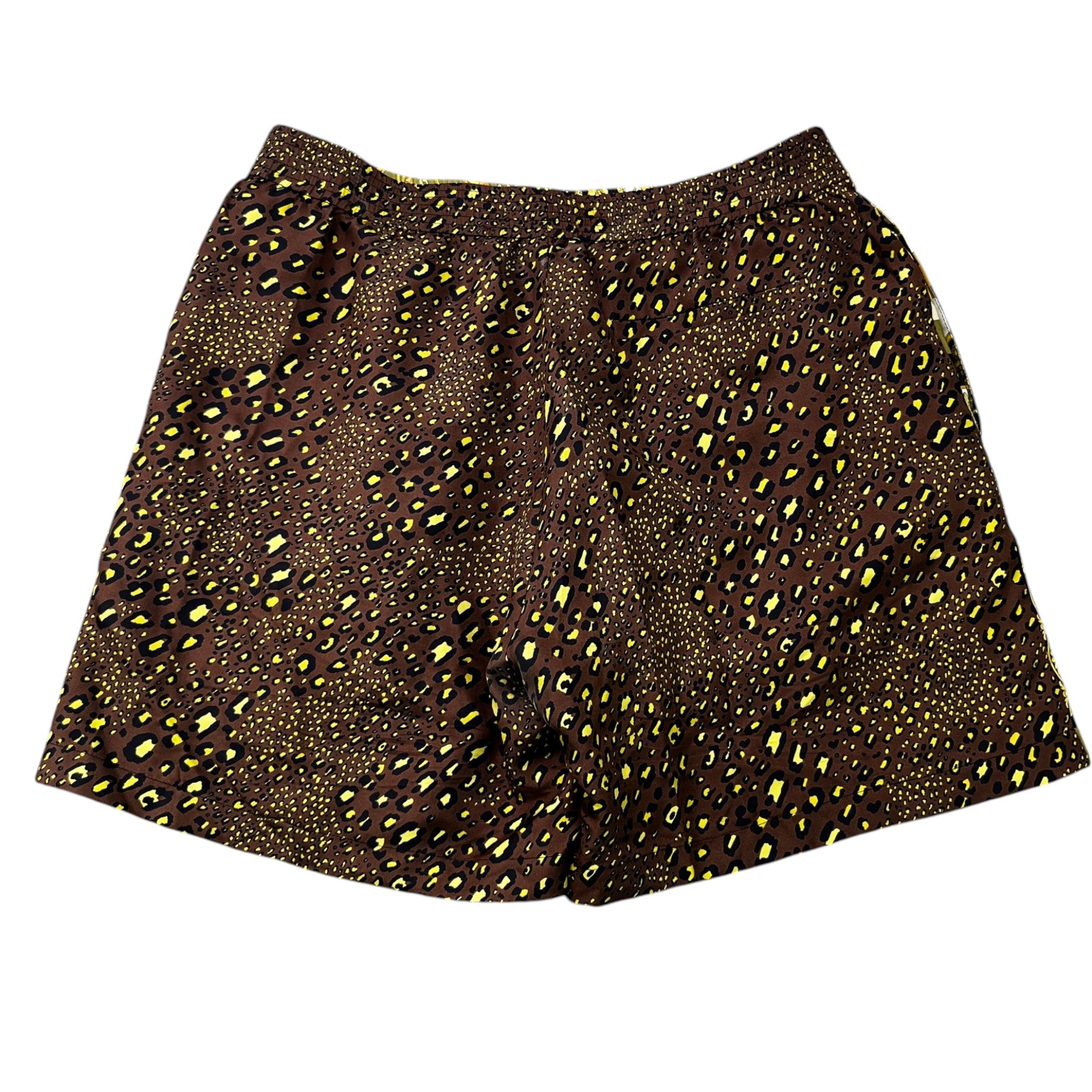Men's Barocco Leopard Print Shorts Brown Size IT 48 / UK 32