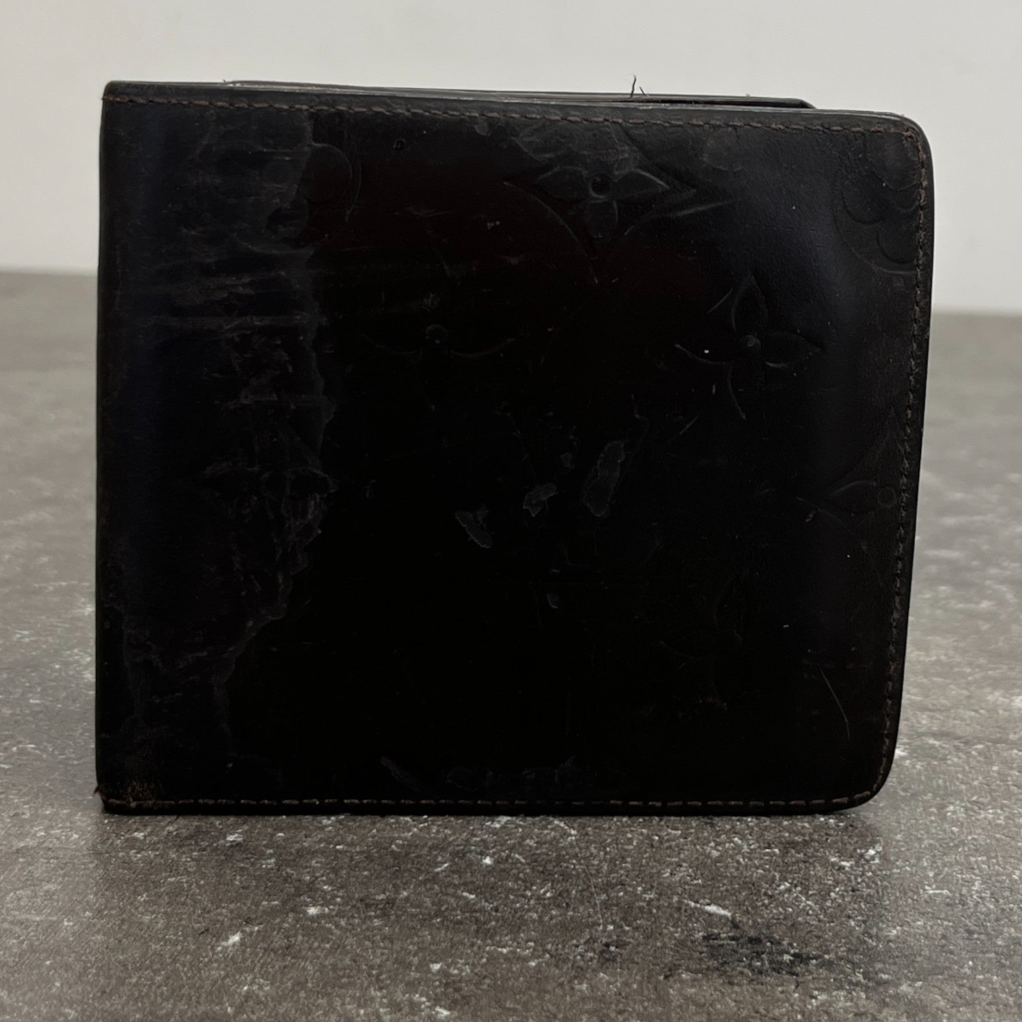 Men's Monogram Print Wallet Brown