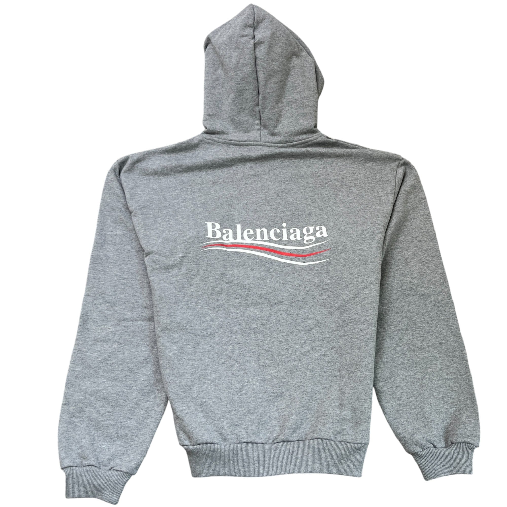 Men's Political Logo Hoodie Grey Size S