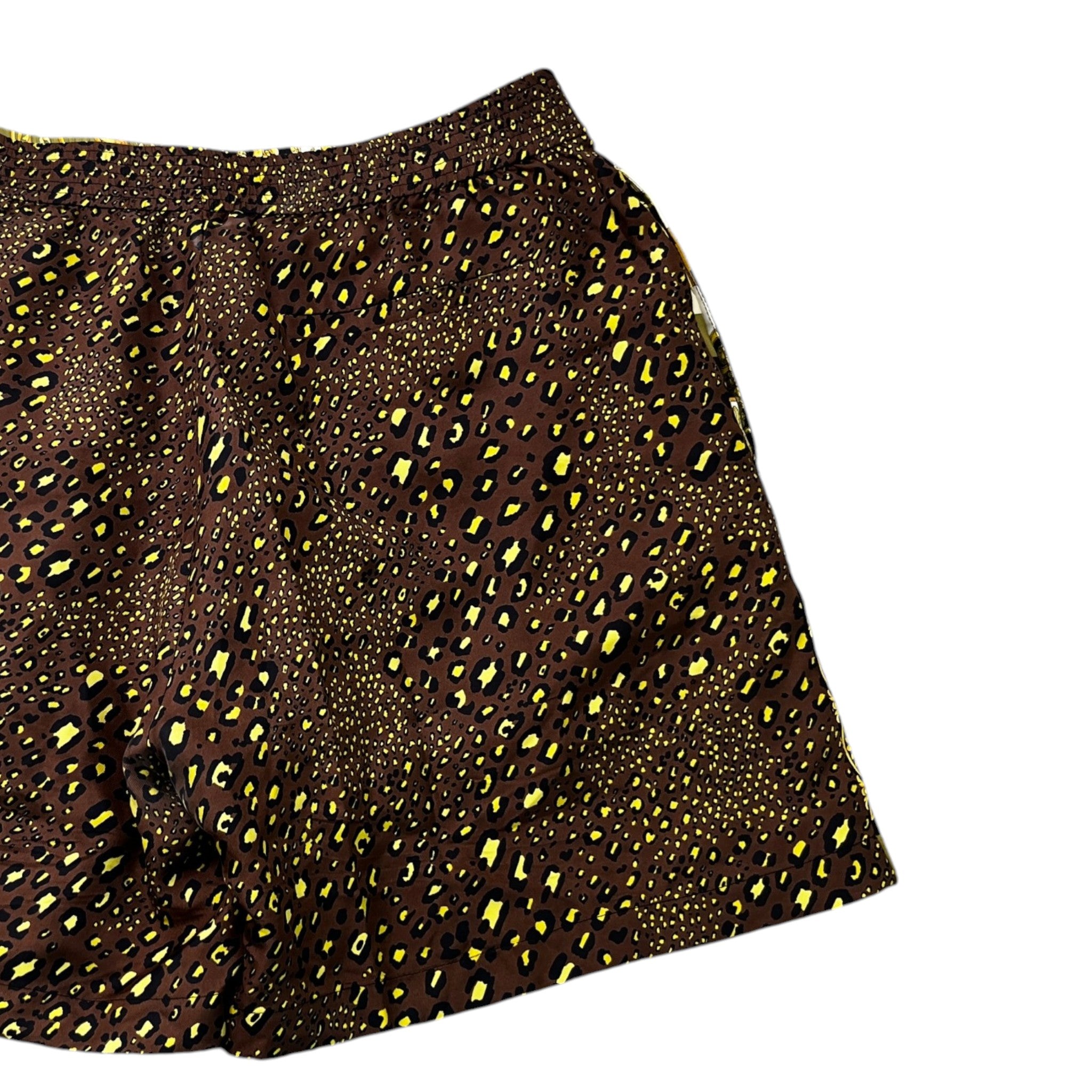 Men's Barocco Leopard Print Shorts Brown Size IT 48 / UK 32
