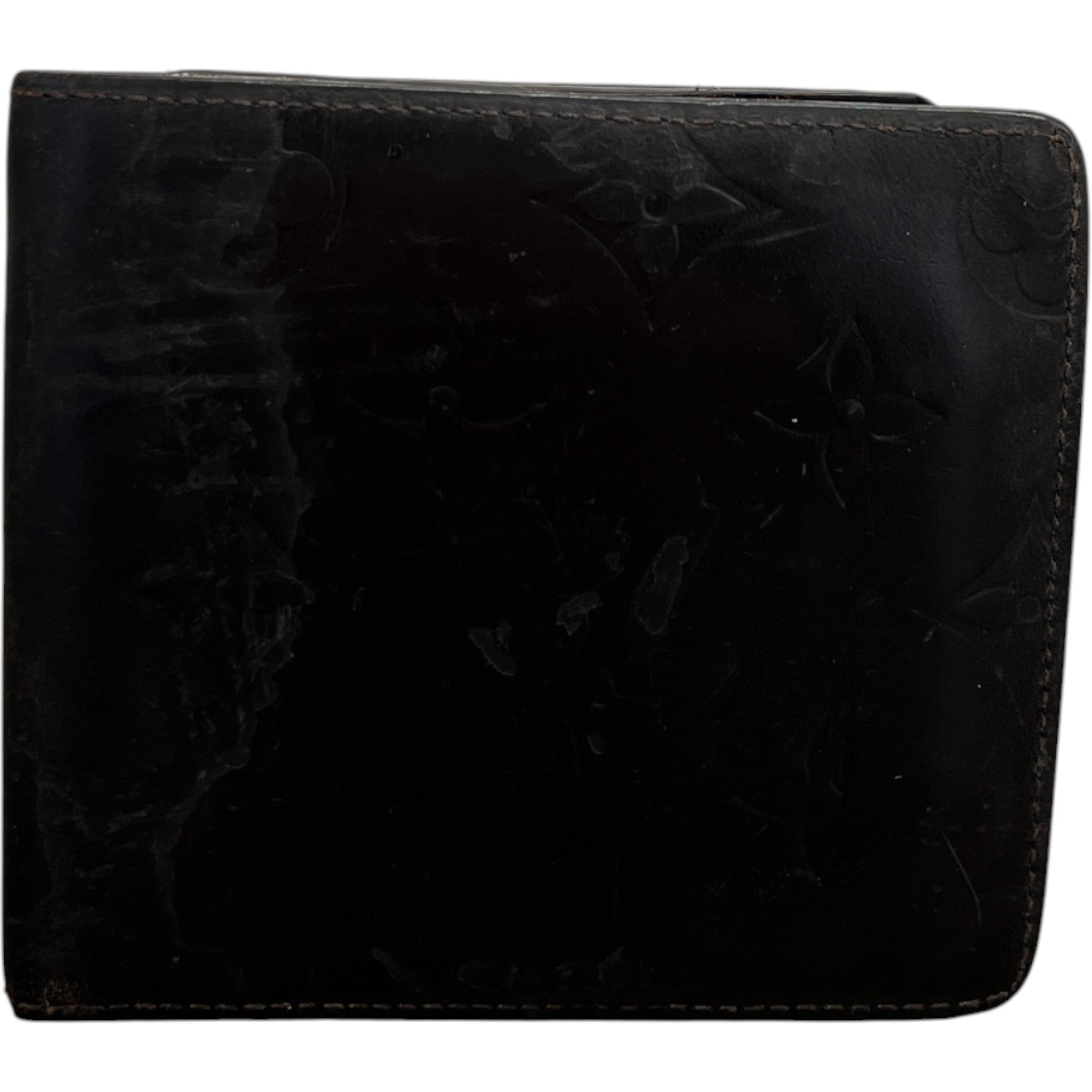 Men's Monogram Print Wallet Brown