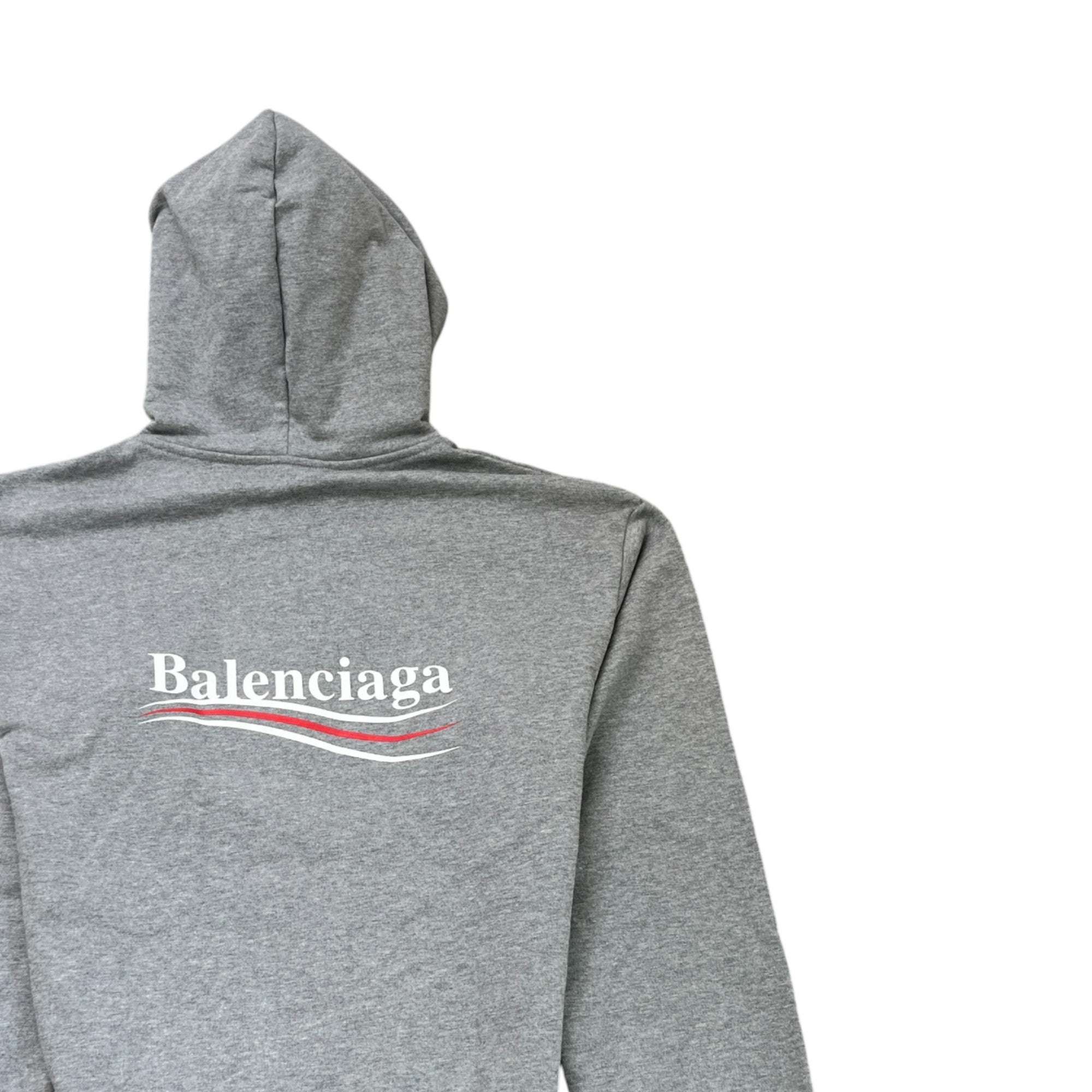 Men's Political Logo Hoodie Grey Size S