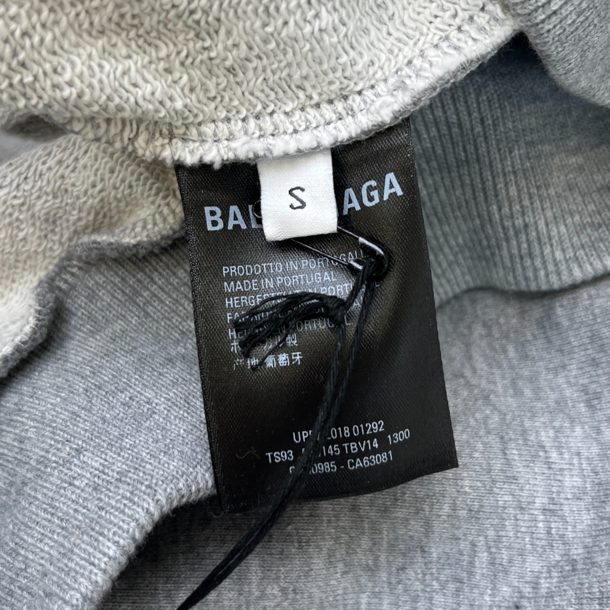 Men's Political Logo Hoodie Grey Size S