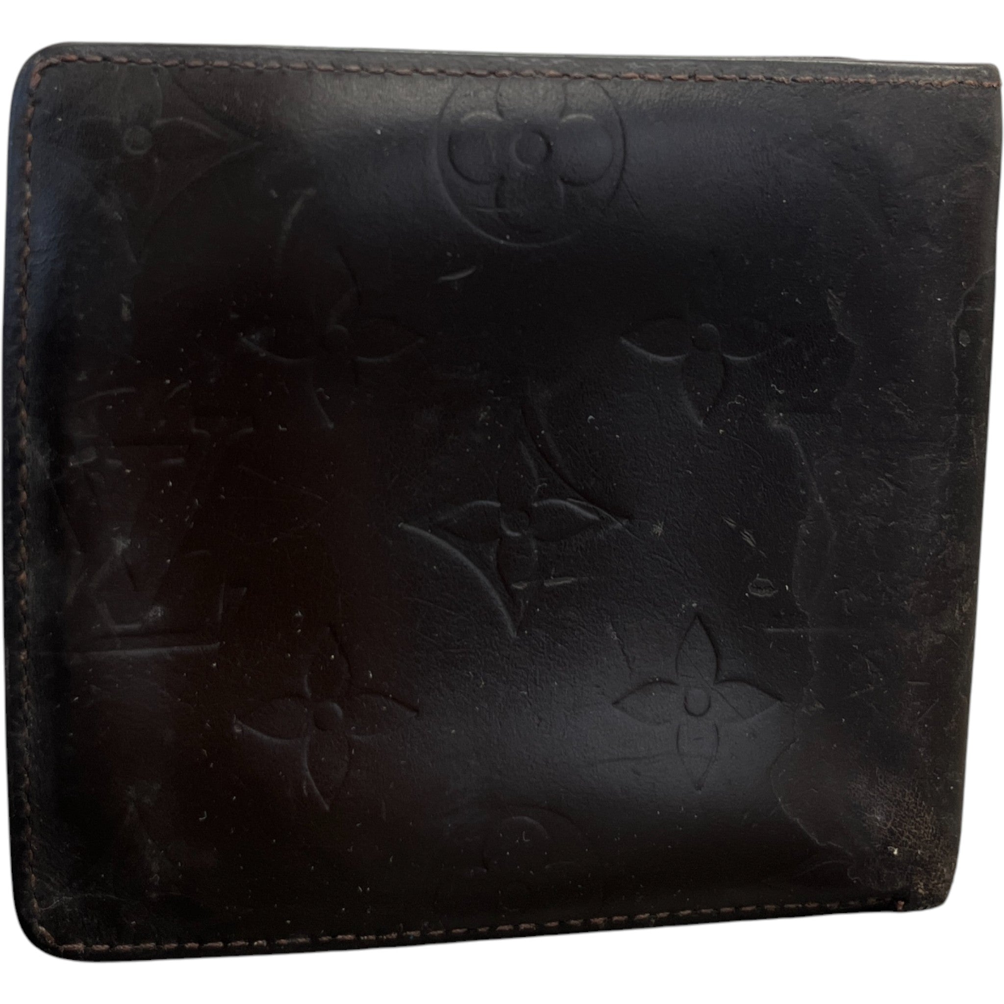 Men's Monogram Print Wallet Brown
