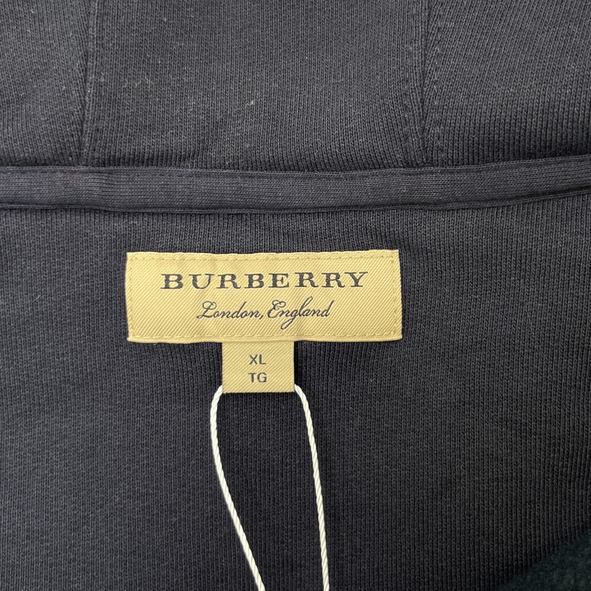 Men's Embroidered Logo Hoodie Navy Size XL