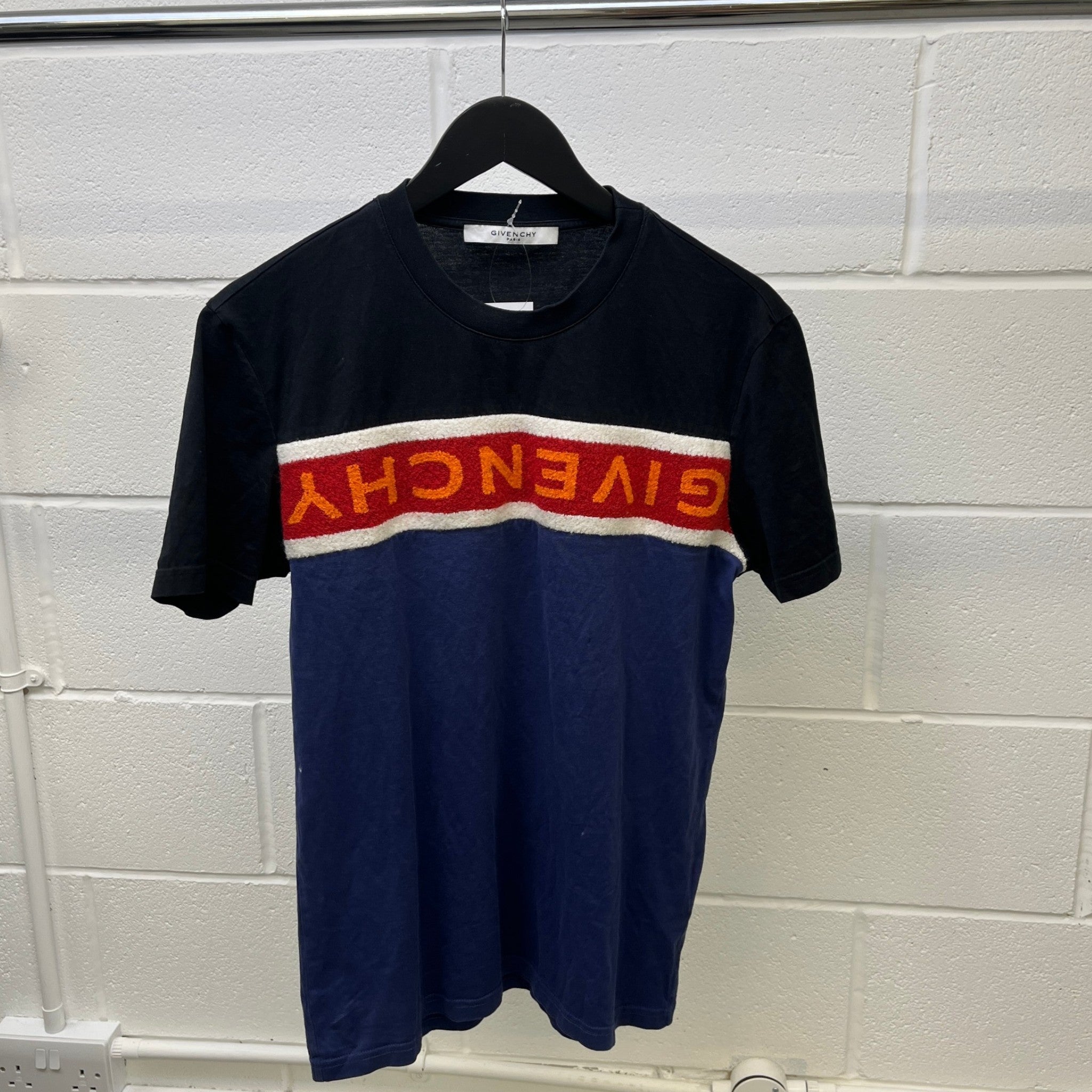 Men's Toweling Logo T-Shirt Navy Size S