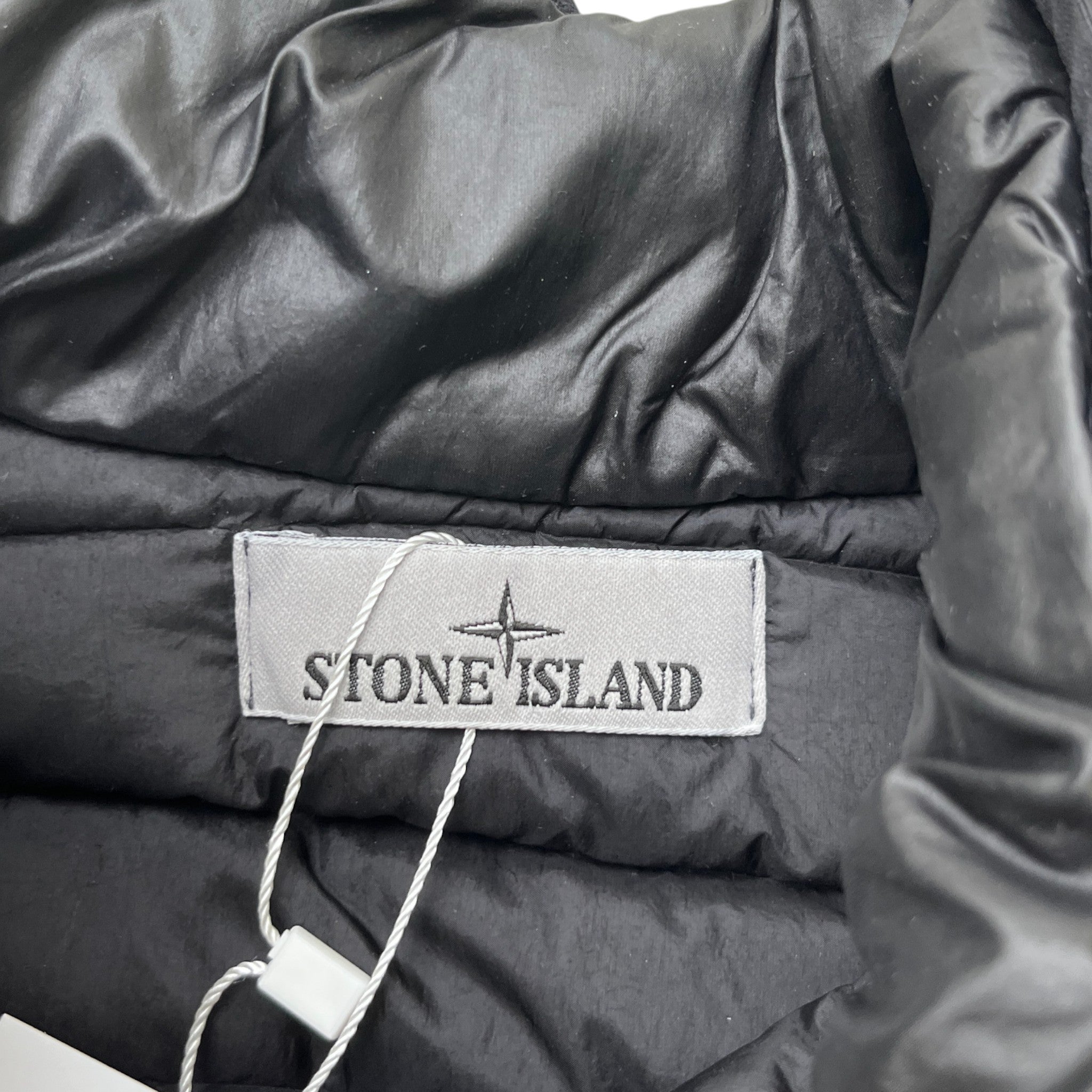 Men's Applique Logo Down Jacket Black Size S