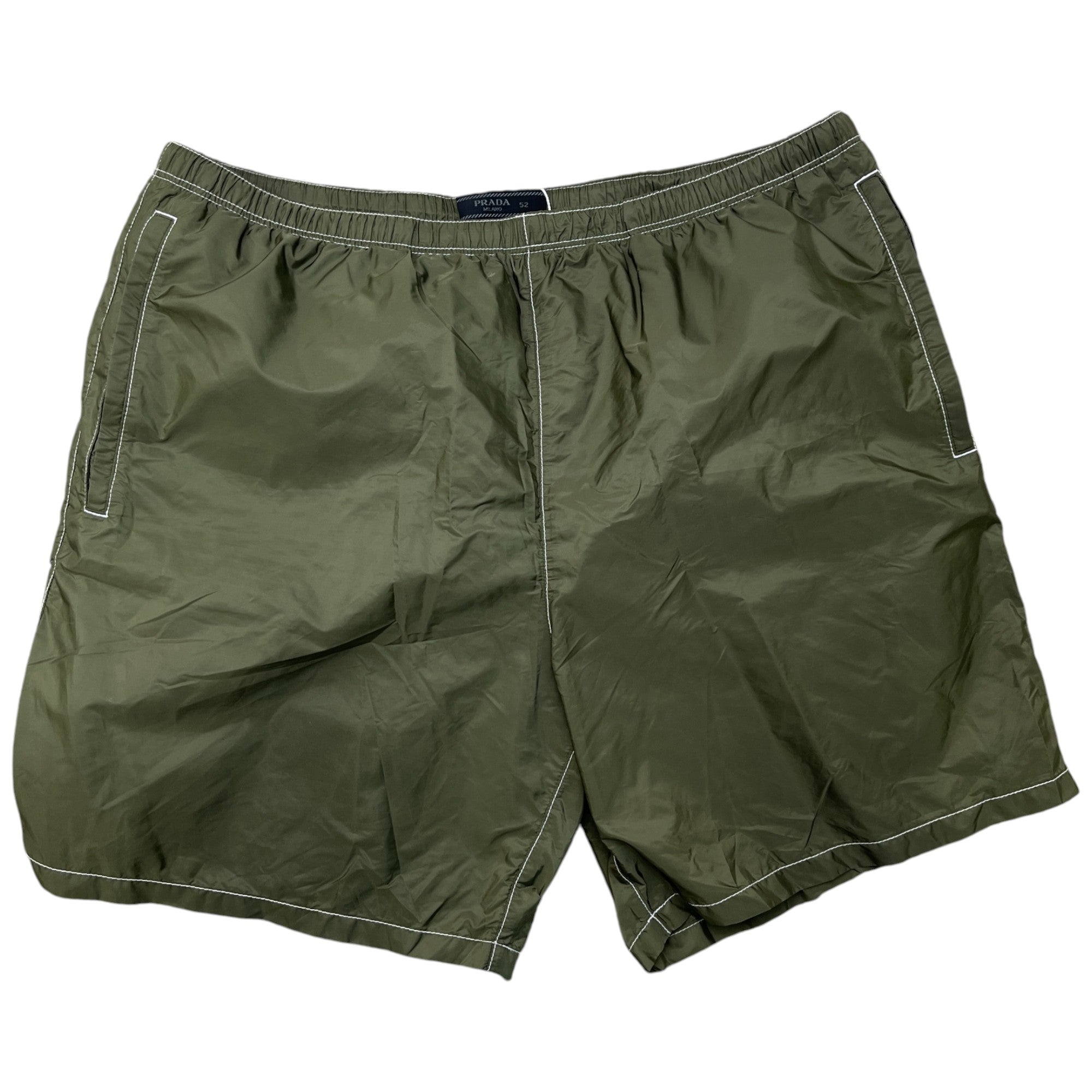 Men's Triangle Logo Size 52 / Xl Swim Shorts Khaki Size XL