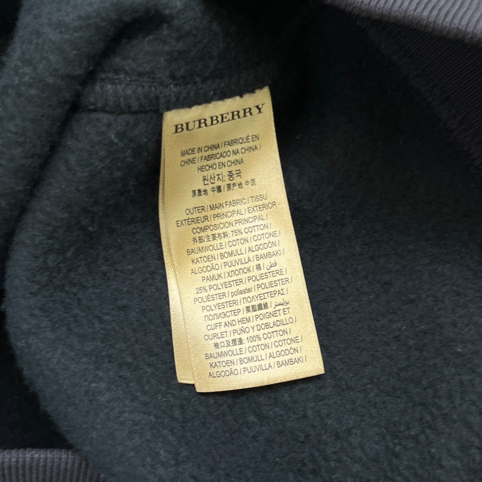 Men's Embroidered Logo Hoodie Navy Size XL