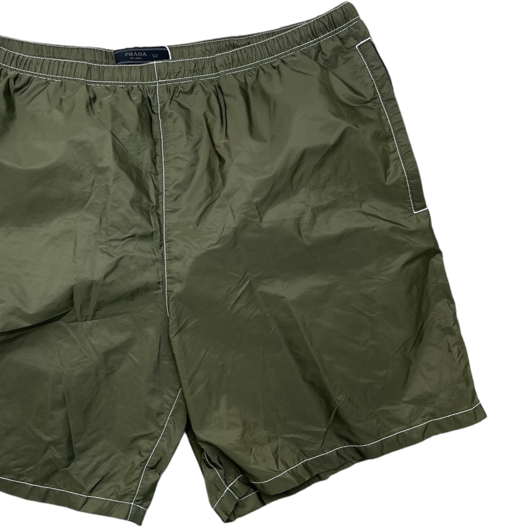 Men's Triangle Logo Size 52 / Xl Swim Shorts Khaki Size XL