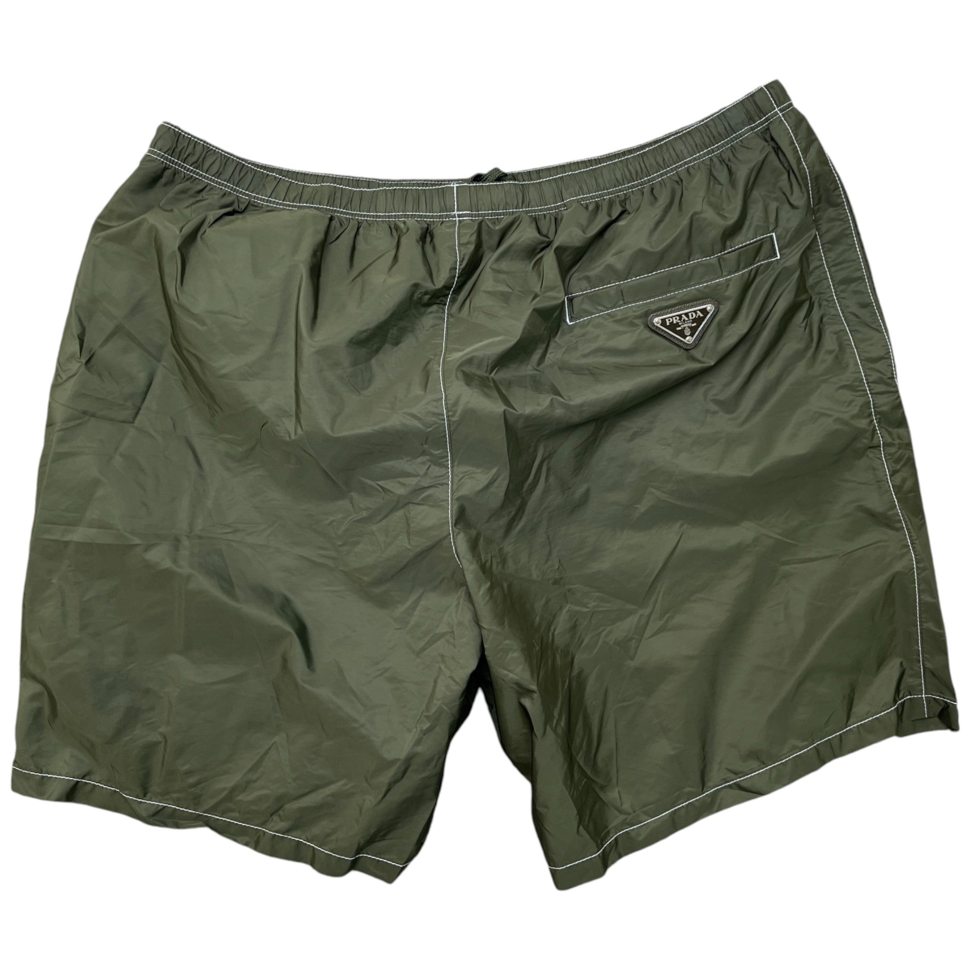 Men's Triangle Logo Size 52 / Xl Swim Shorts Khaki Size XL