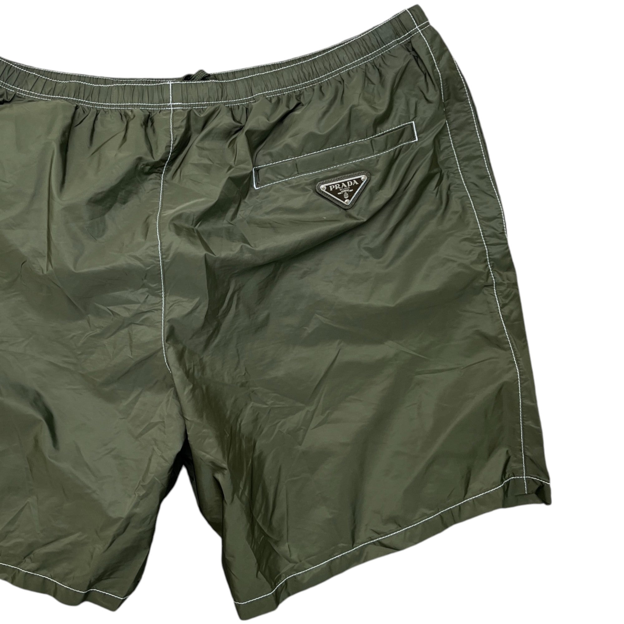 Men's Triangle Logo Size 52 / Xl Swim Shorts Khaki Size XL
