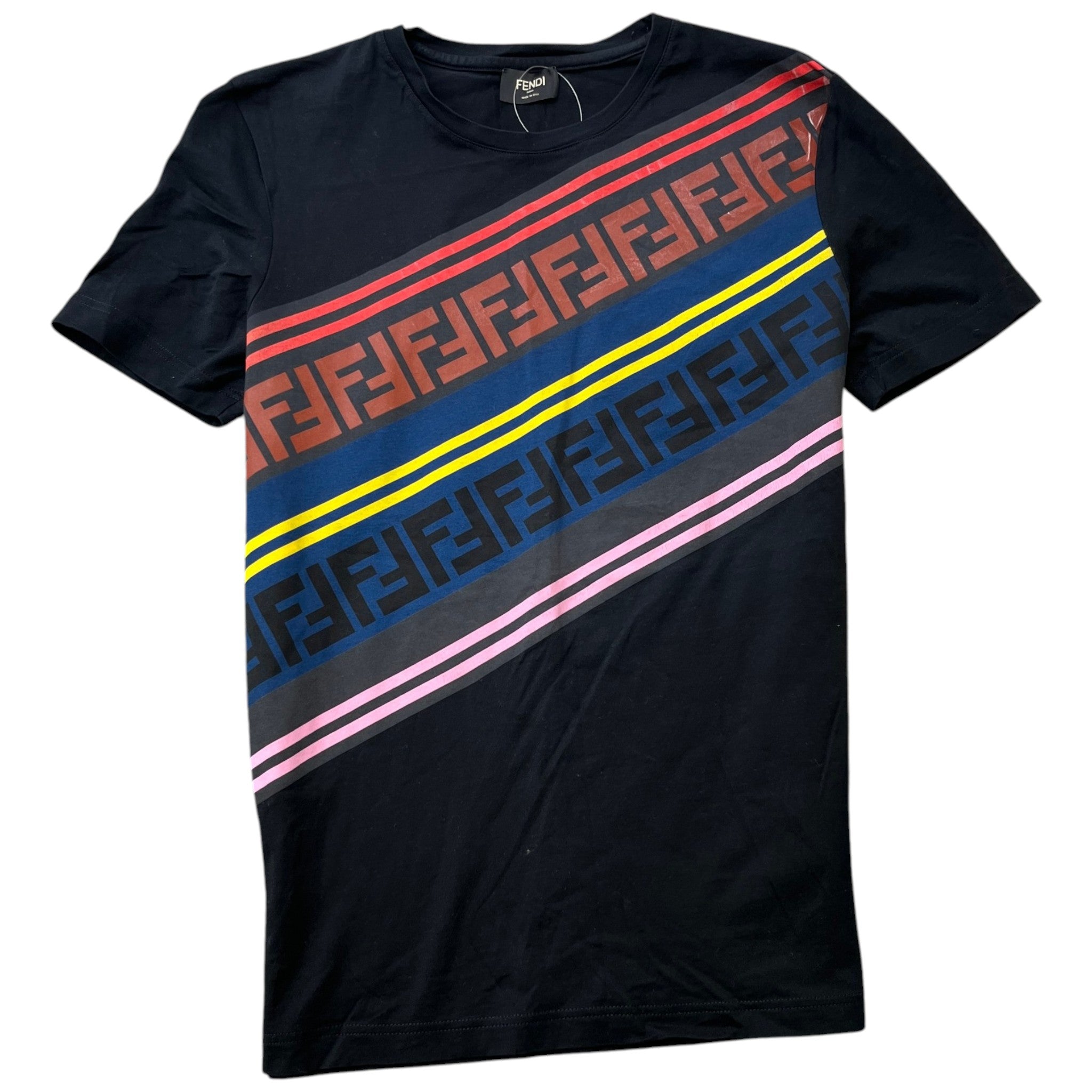 Men's Ff Logo Print T-Shirt Black Size XS