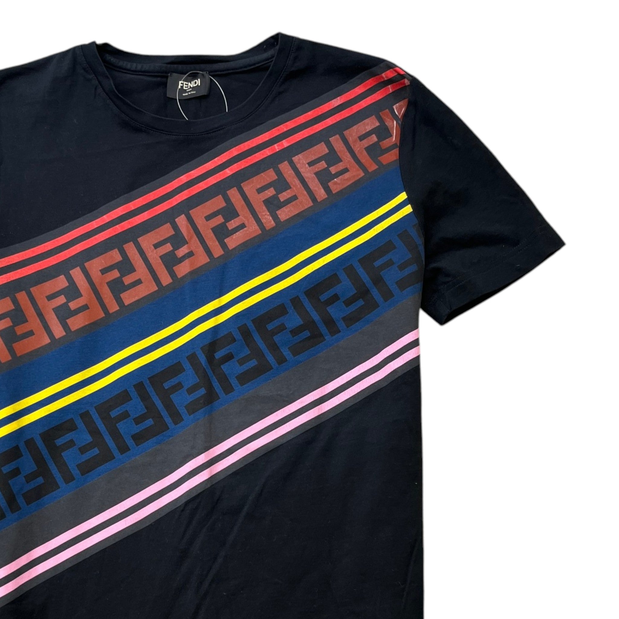 Men's Ff Logo Print T-Shirt Black Size XS