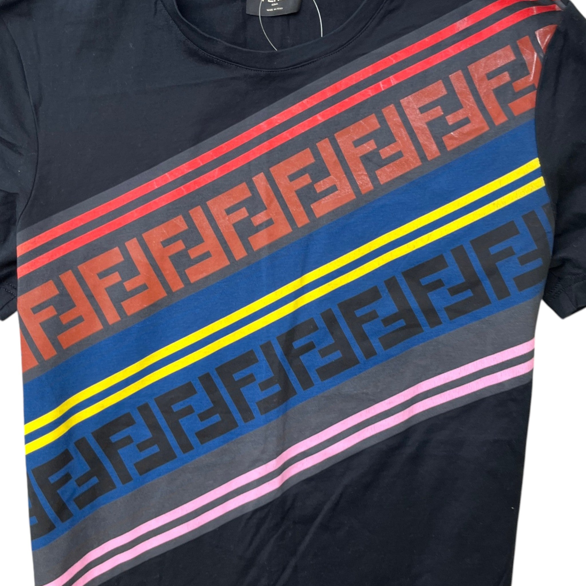 Men's Ff Logo Print T-Shirt Black Size XS