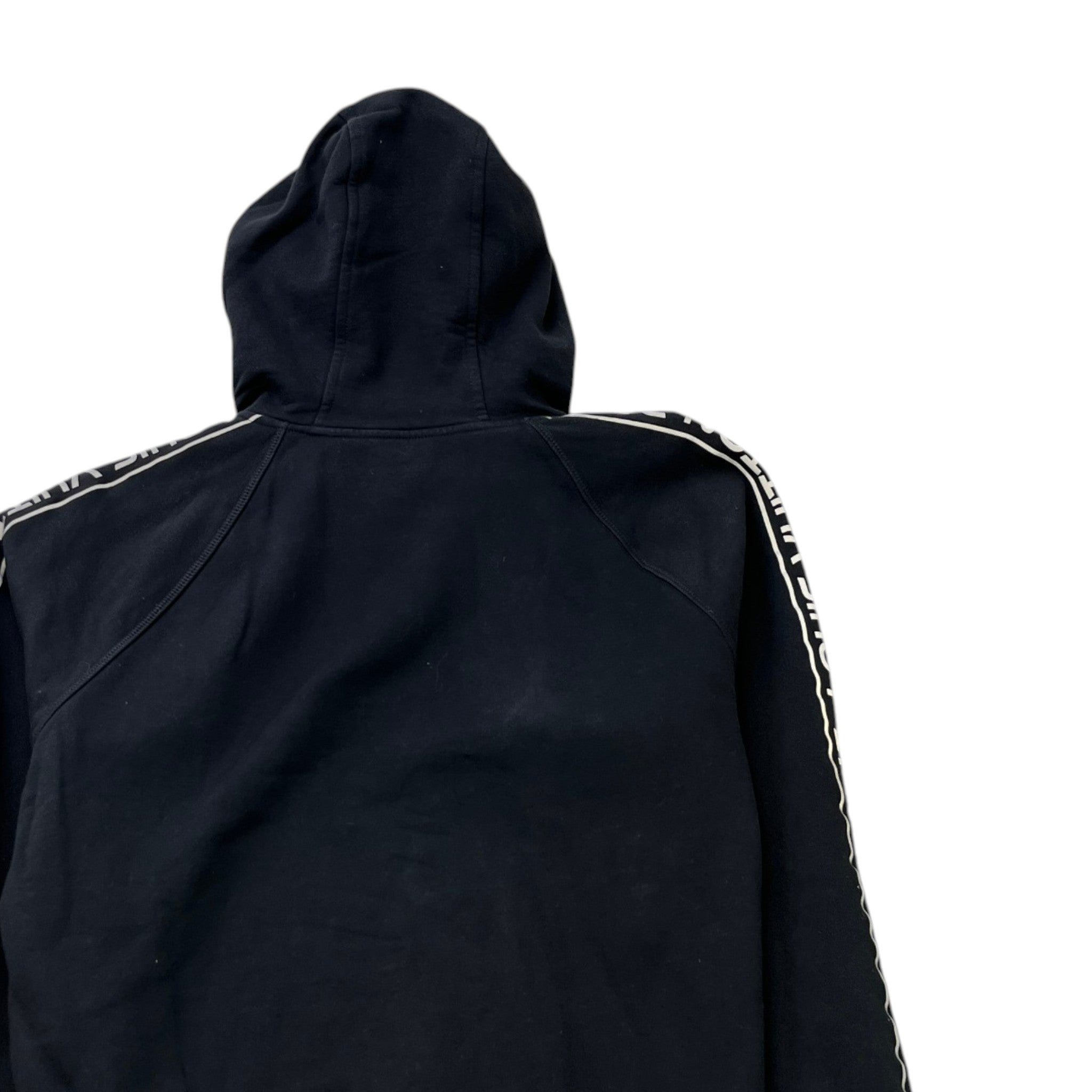Men's Reflective Logo Print Hoodie Black Size M