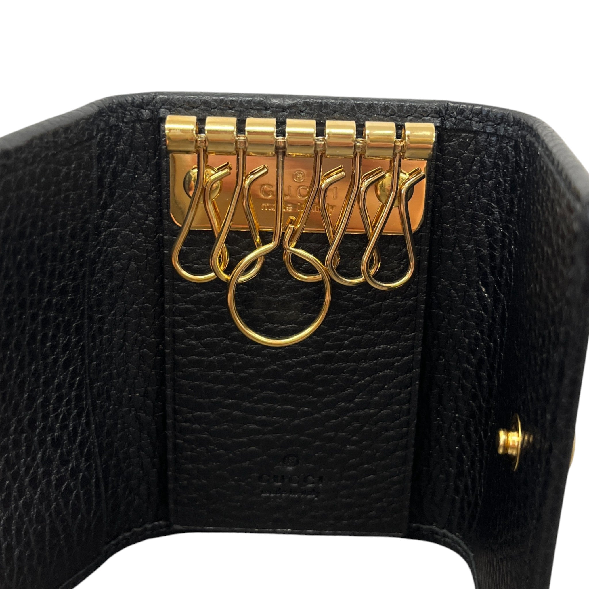 Gg Marmont Key Holder Charm Black