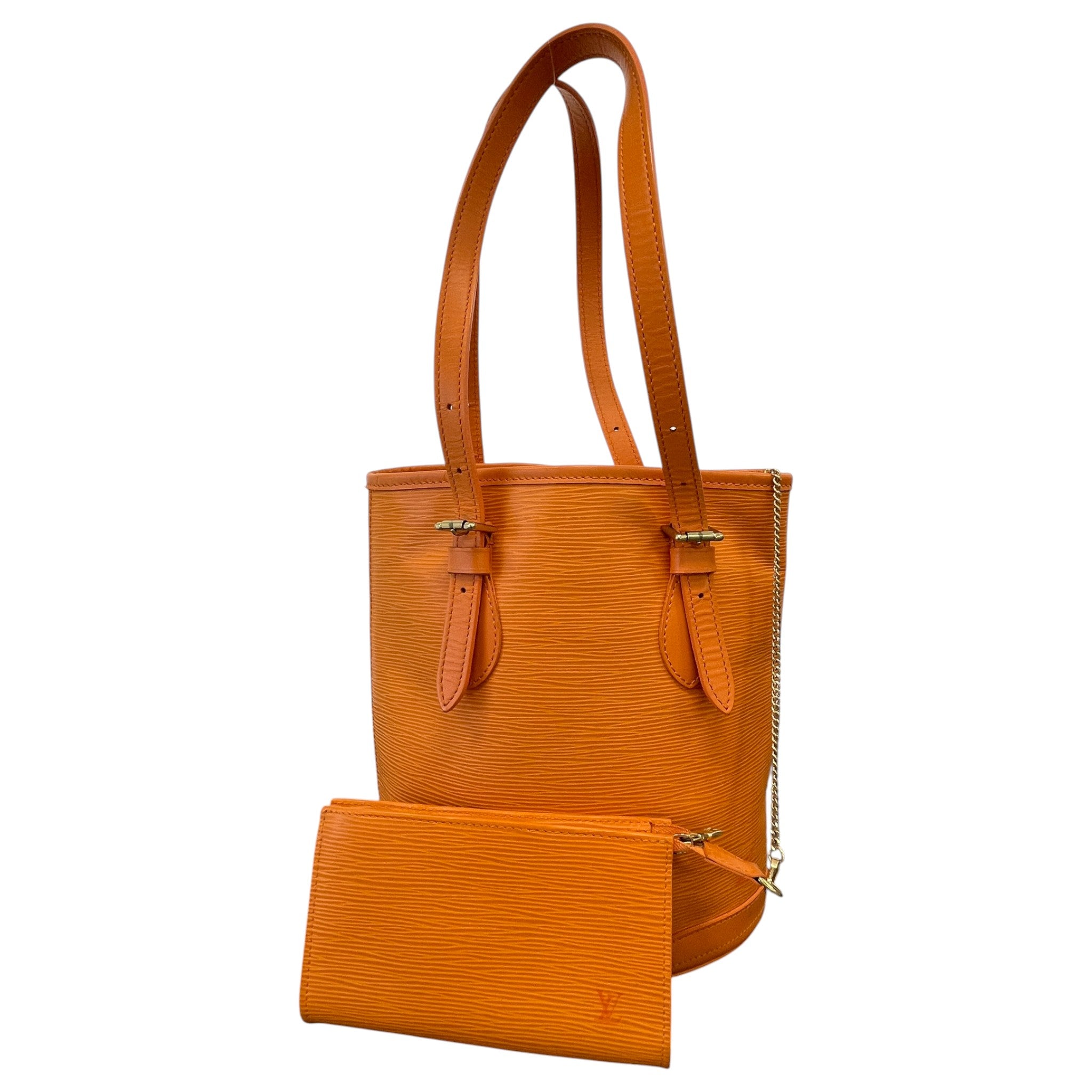 Women's Epi Leather Petit Bucket Bag Orange