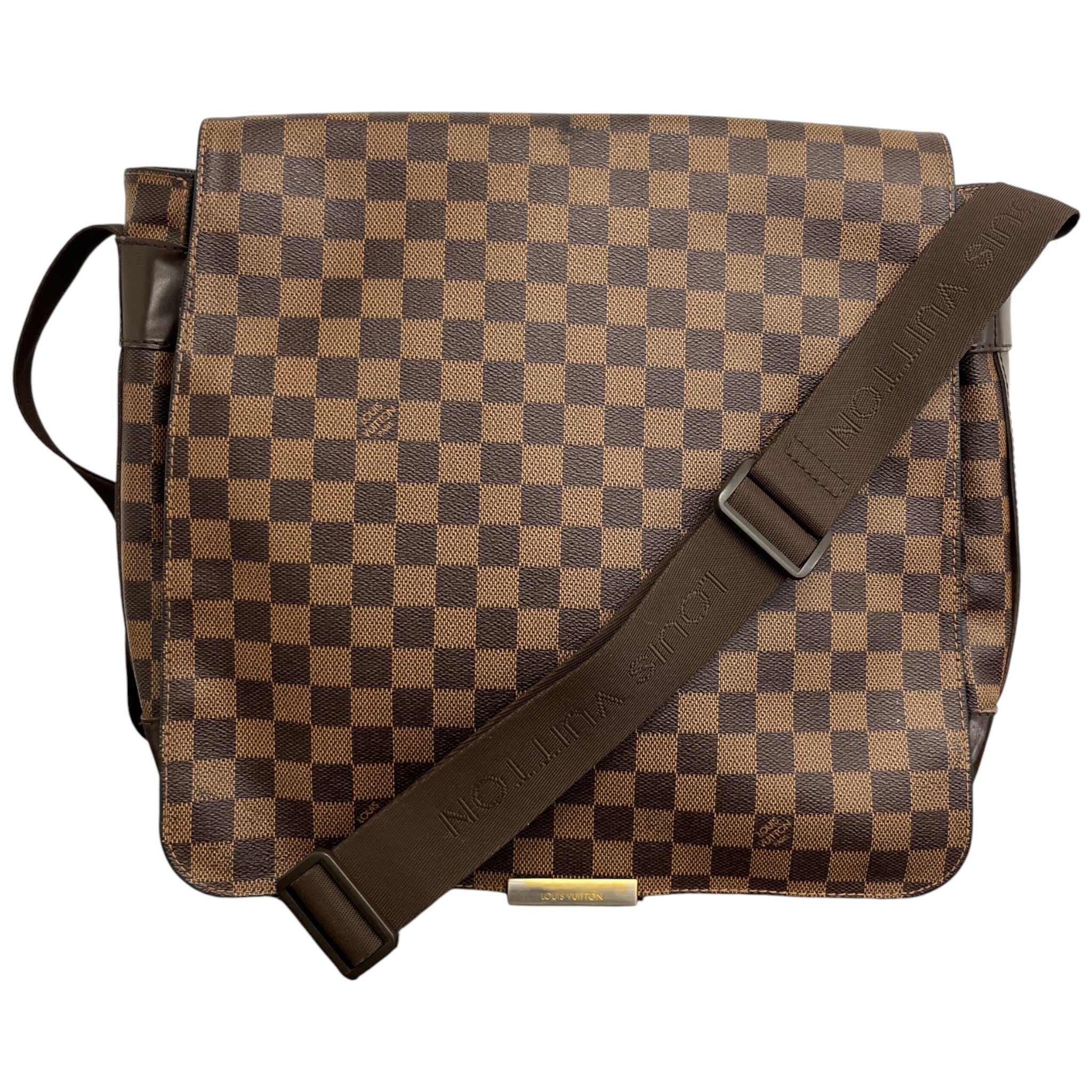 Men's Damier Ebene Bastille Messenger Bag Brown
