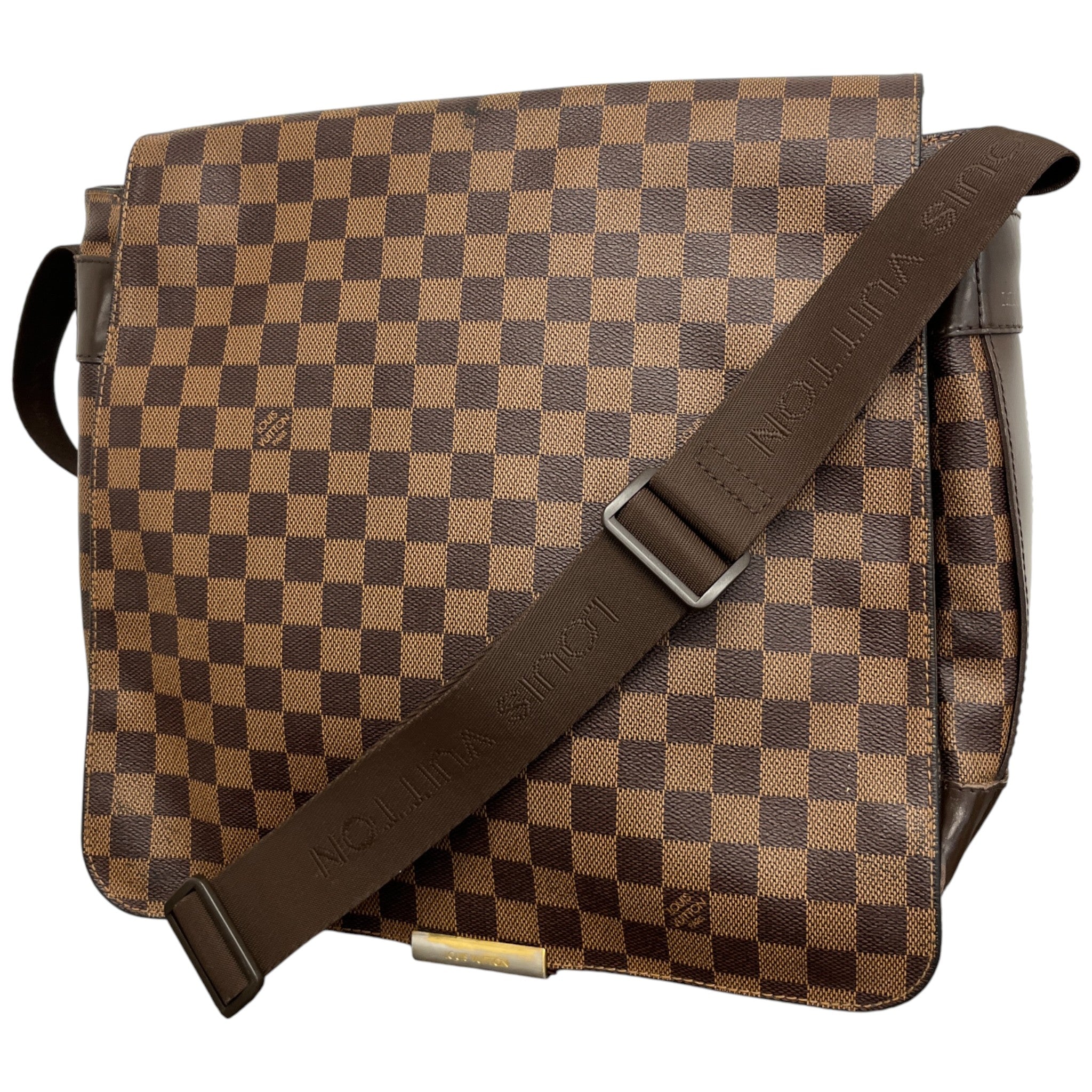 Men's Damier Ebene Bastille Messenger Bag Brown