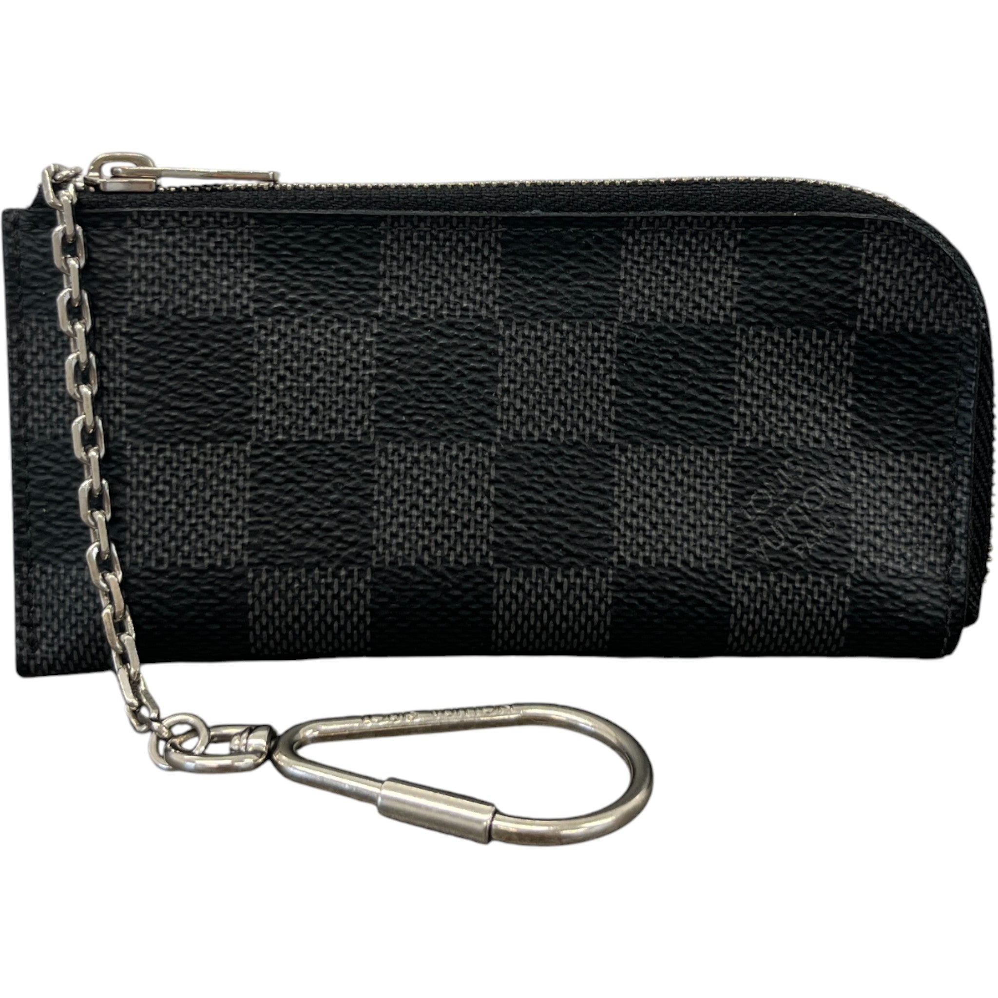 Men's Damier Graphite Key Pouch Charm Black