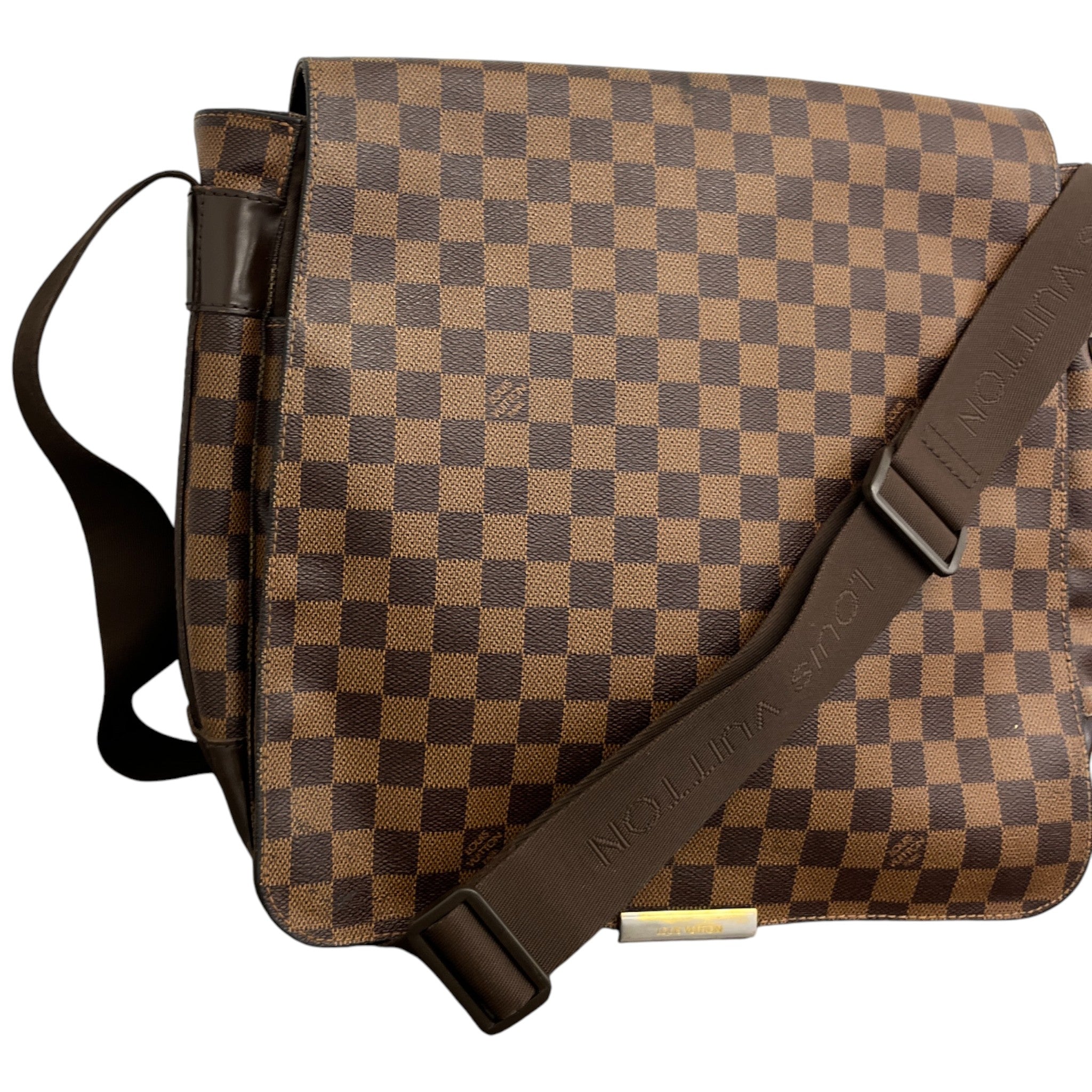 Men's Damier Ebene Bastille Messenger Bag Brown