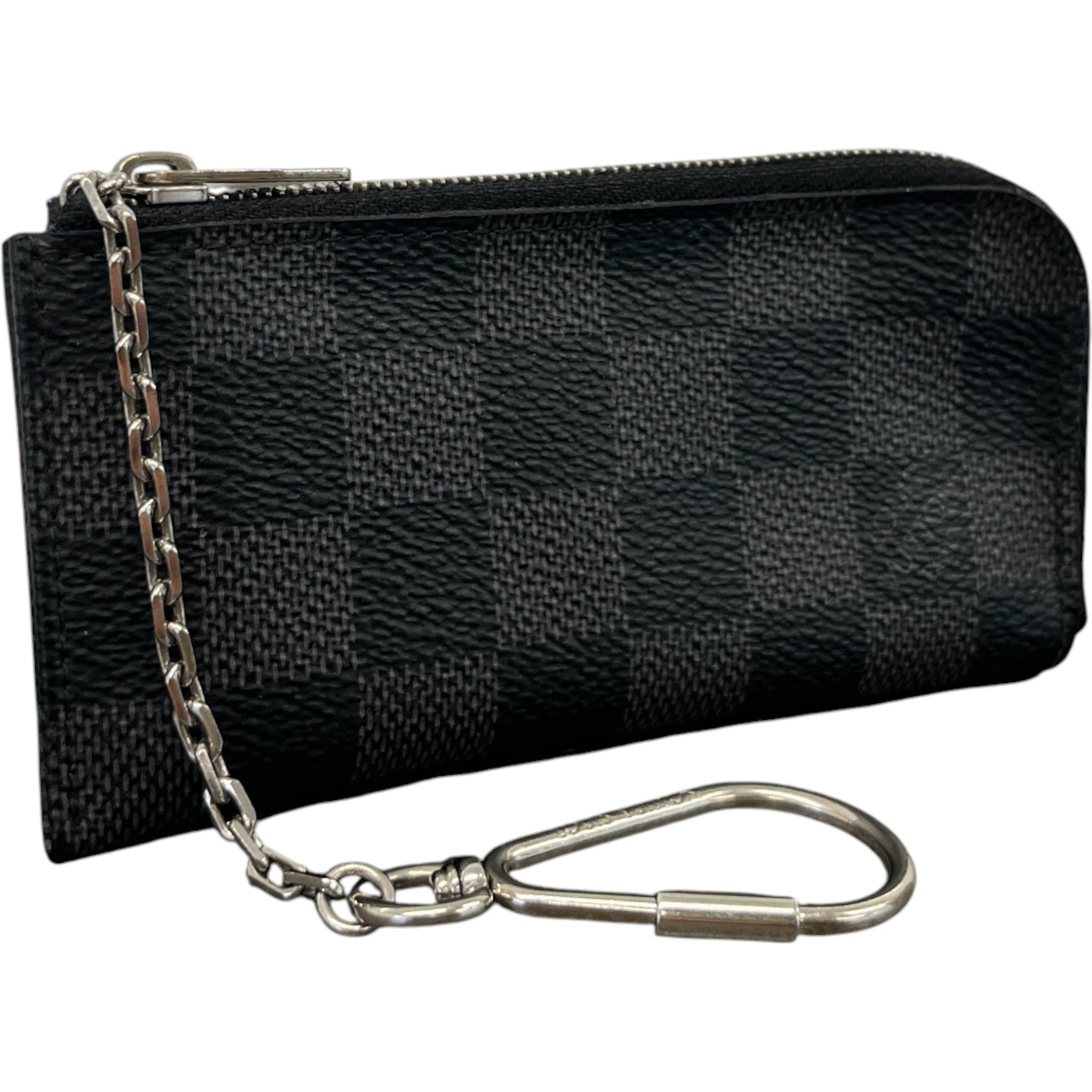 Men's Damier Graphite Key Pouch Charm Black