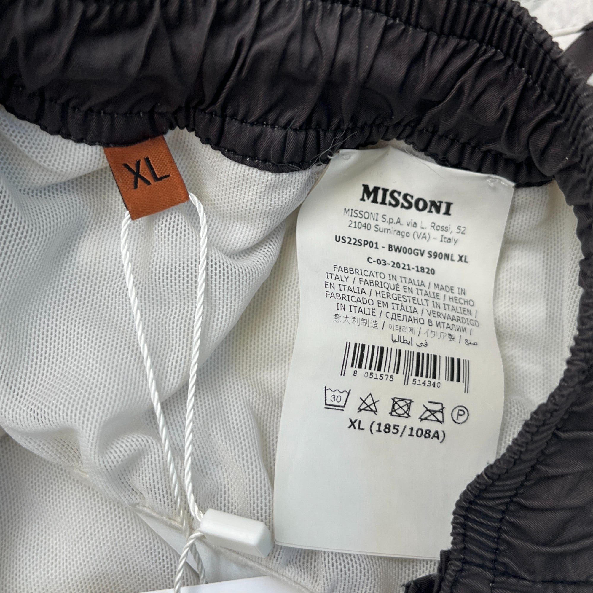 Men's Zig Zag Swim Shorts Grey Size XL