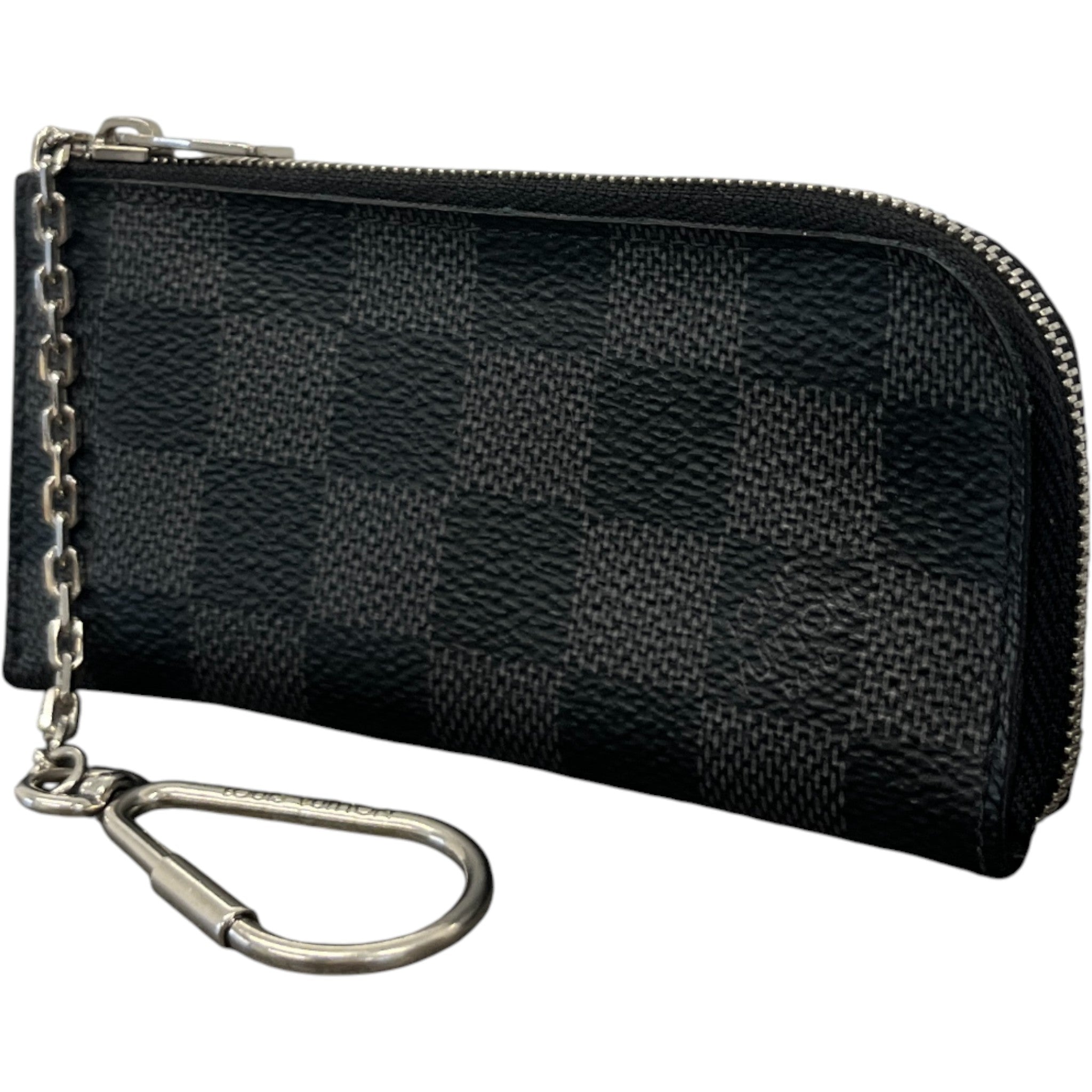 Men's Damier Graphite Key Pouch Charm Black