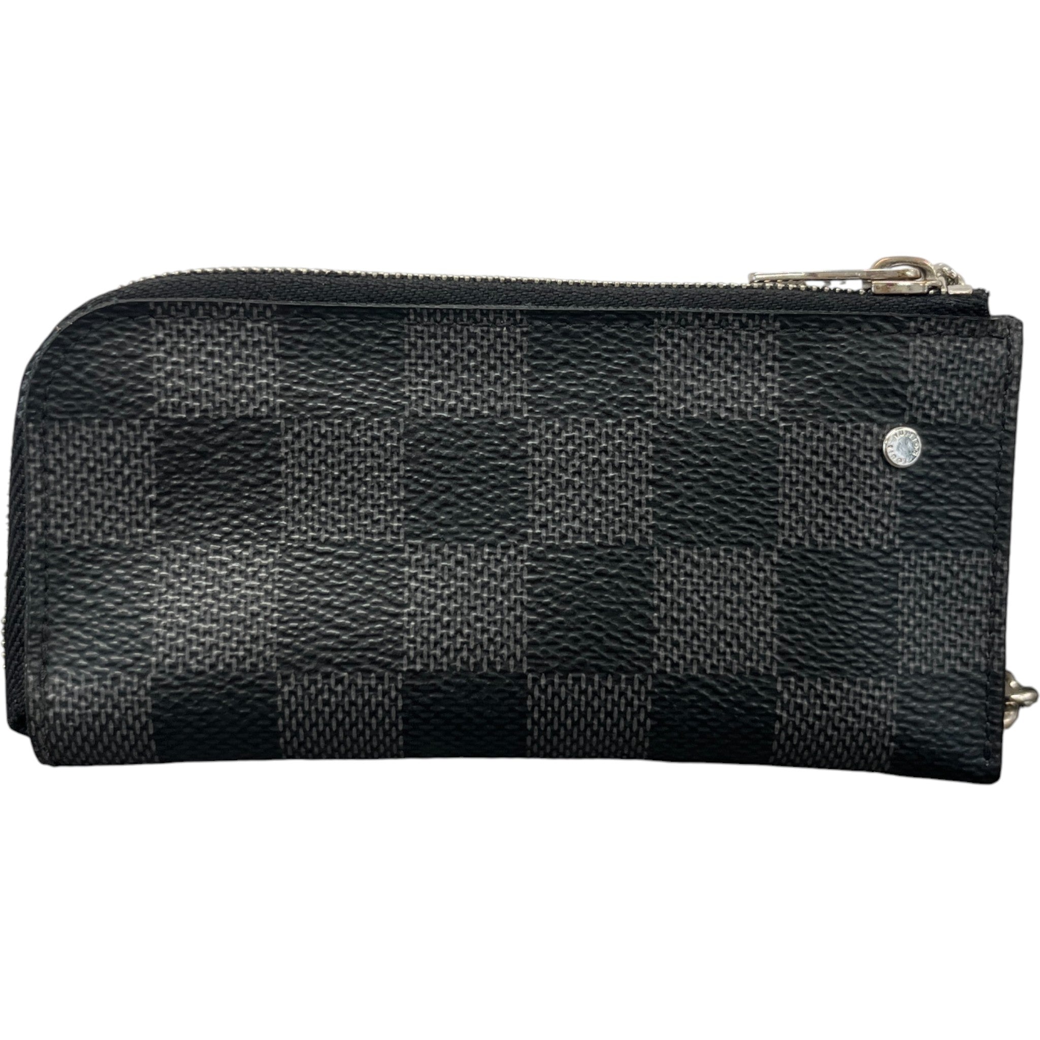 Men's Damier Graphite Key Pouch Charm Black