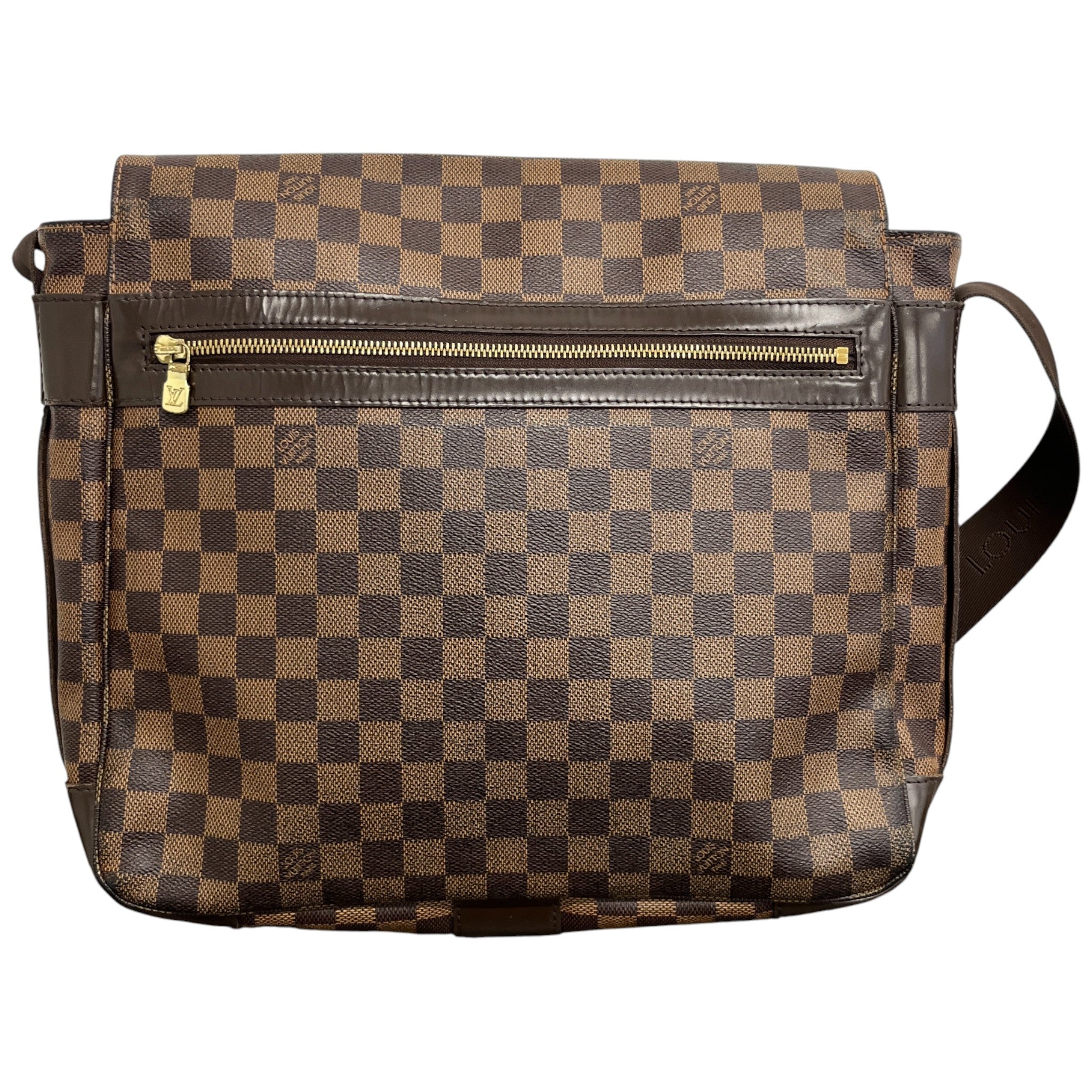 Men's Damier Ebene Bastille Messenger Bag Brown