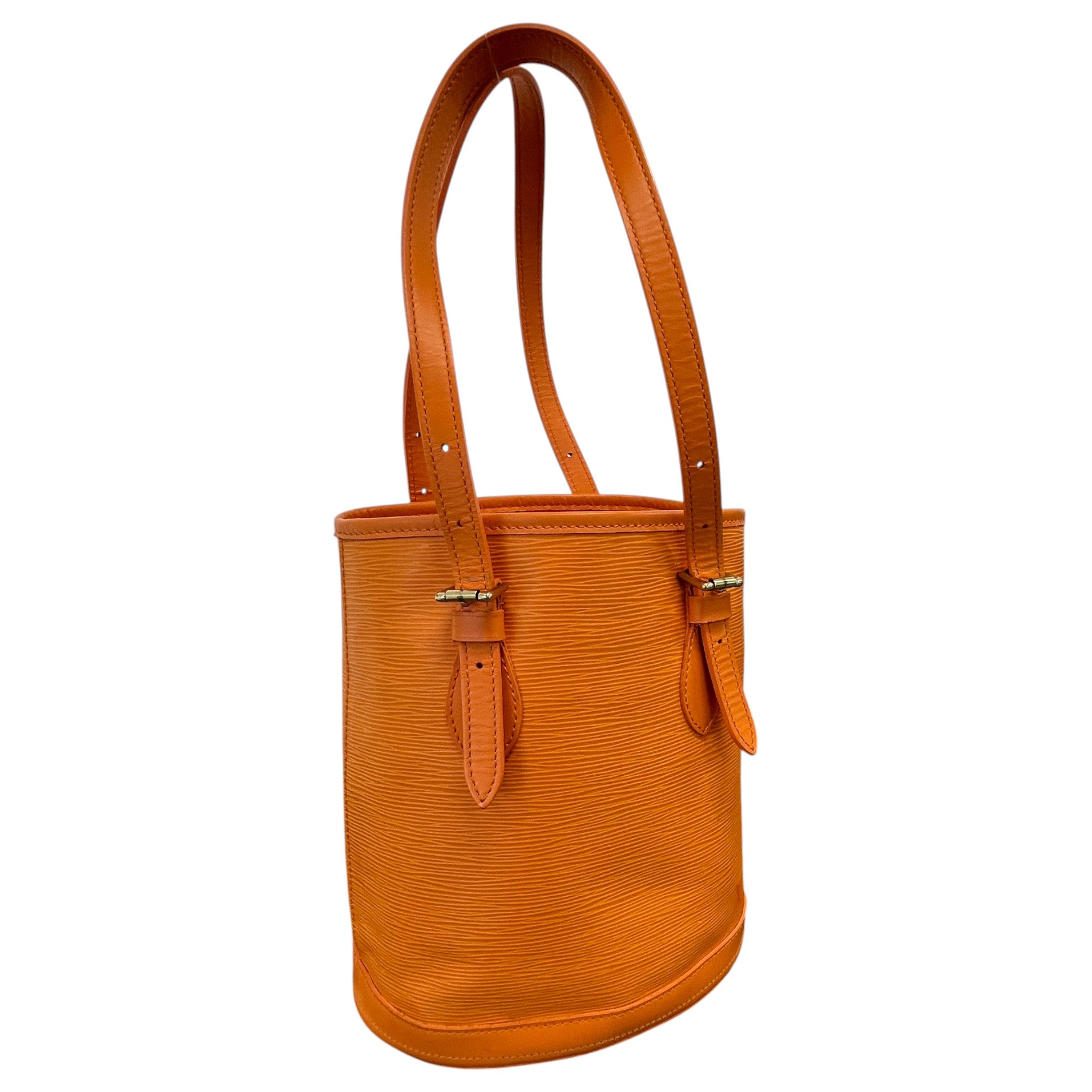 Women's Epi Leather Petit Bucket Bag Orange