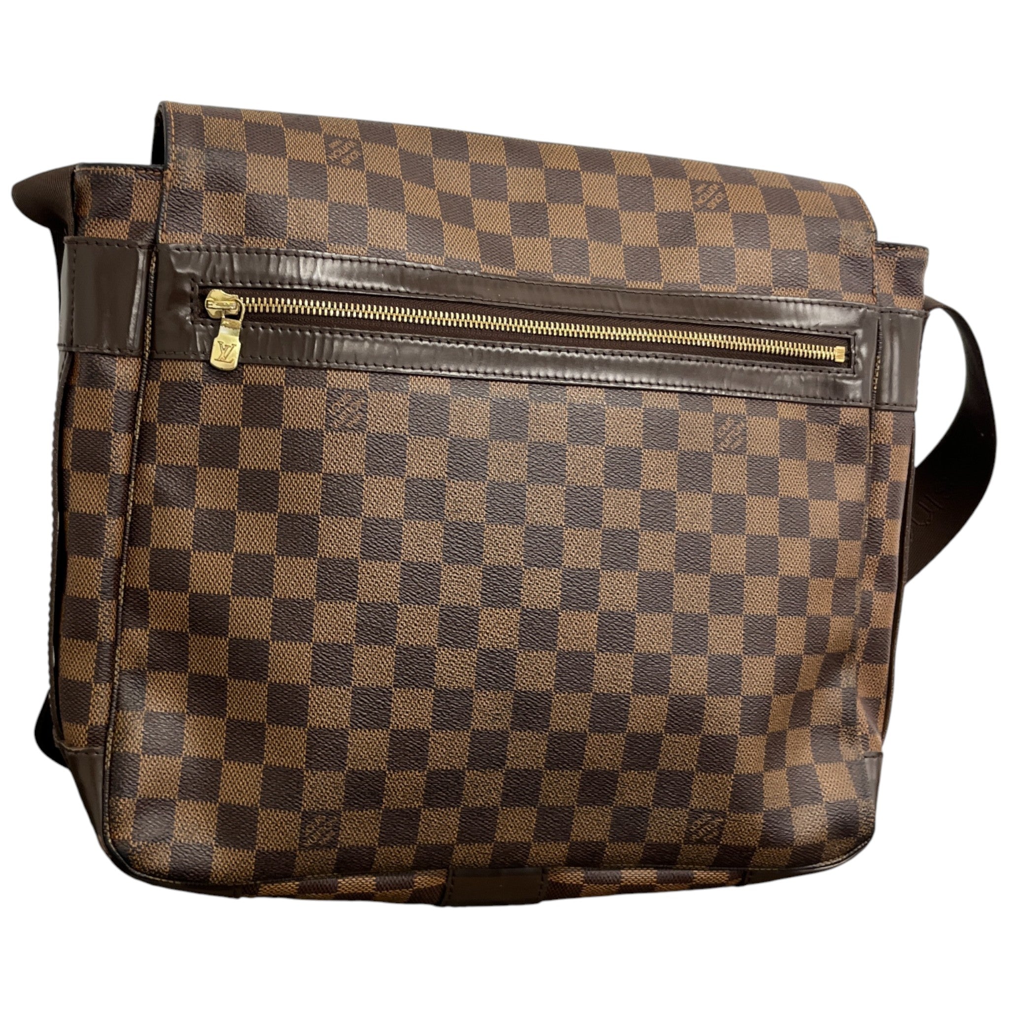 Men's Damier Ebene Bastille Messenger Bag Brown