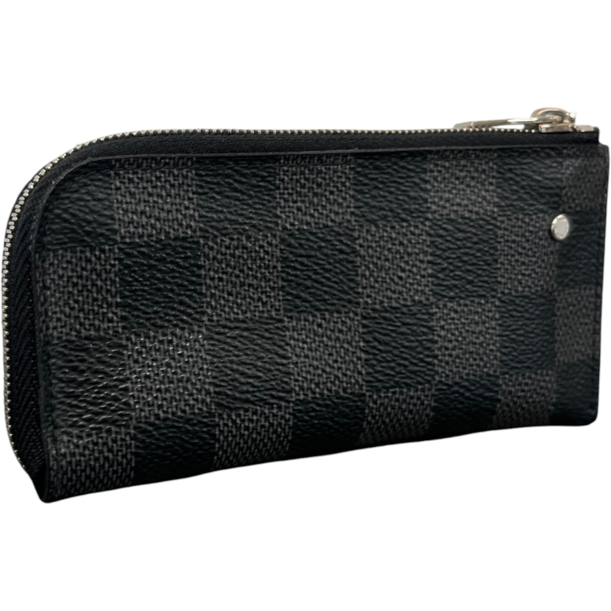 Men's Damier Graphite Key Pouch Charm Black