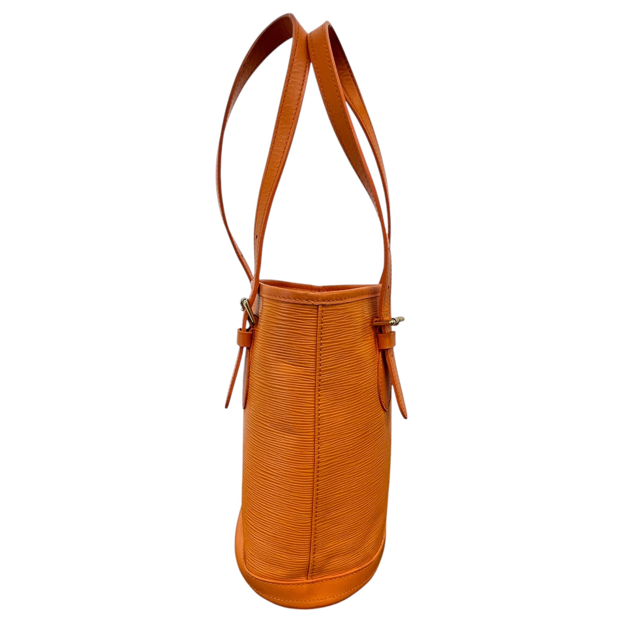 Women's Epi Leather Petit Bucket Bag Orange