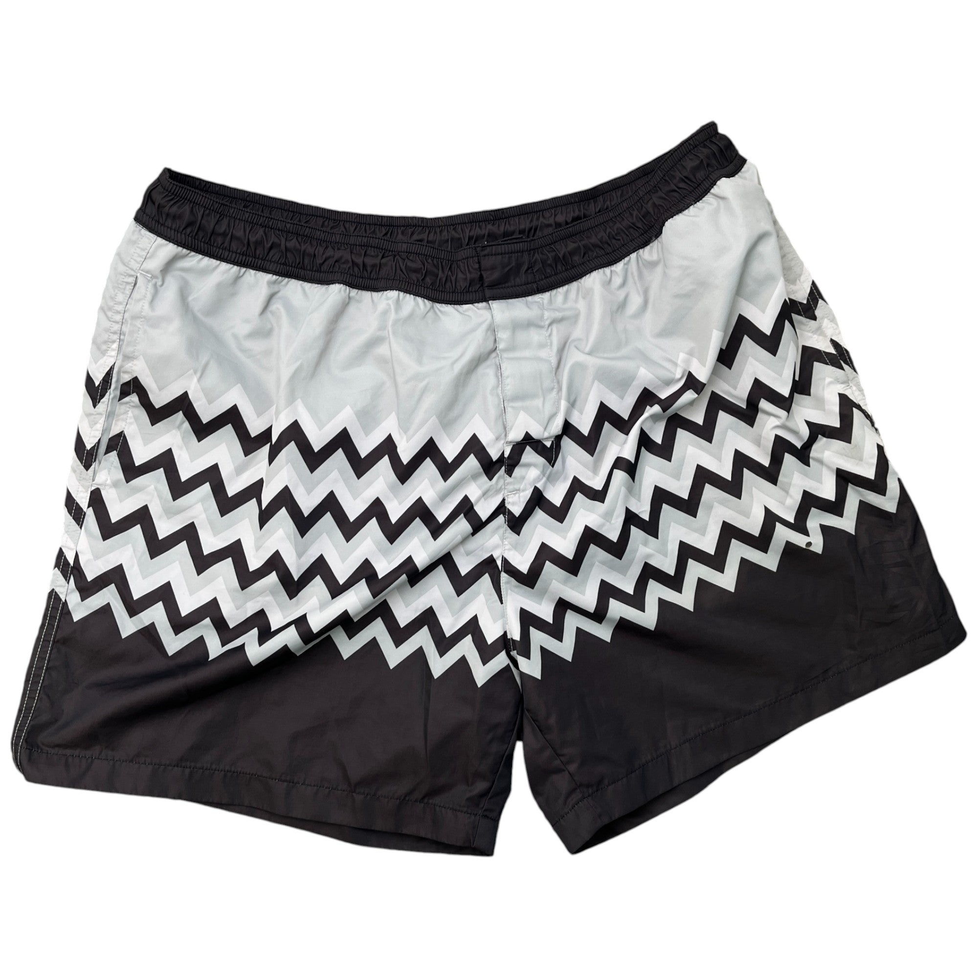 Men's Zig Zag Swim Shorts Grey Size XL