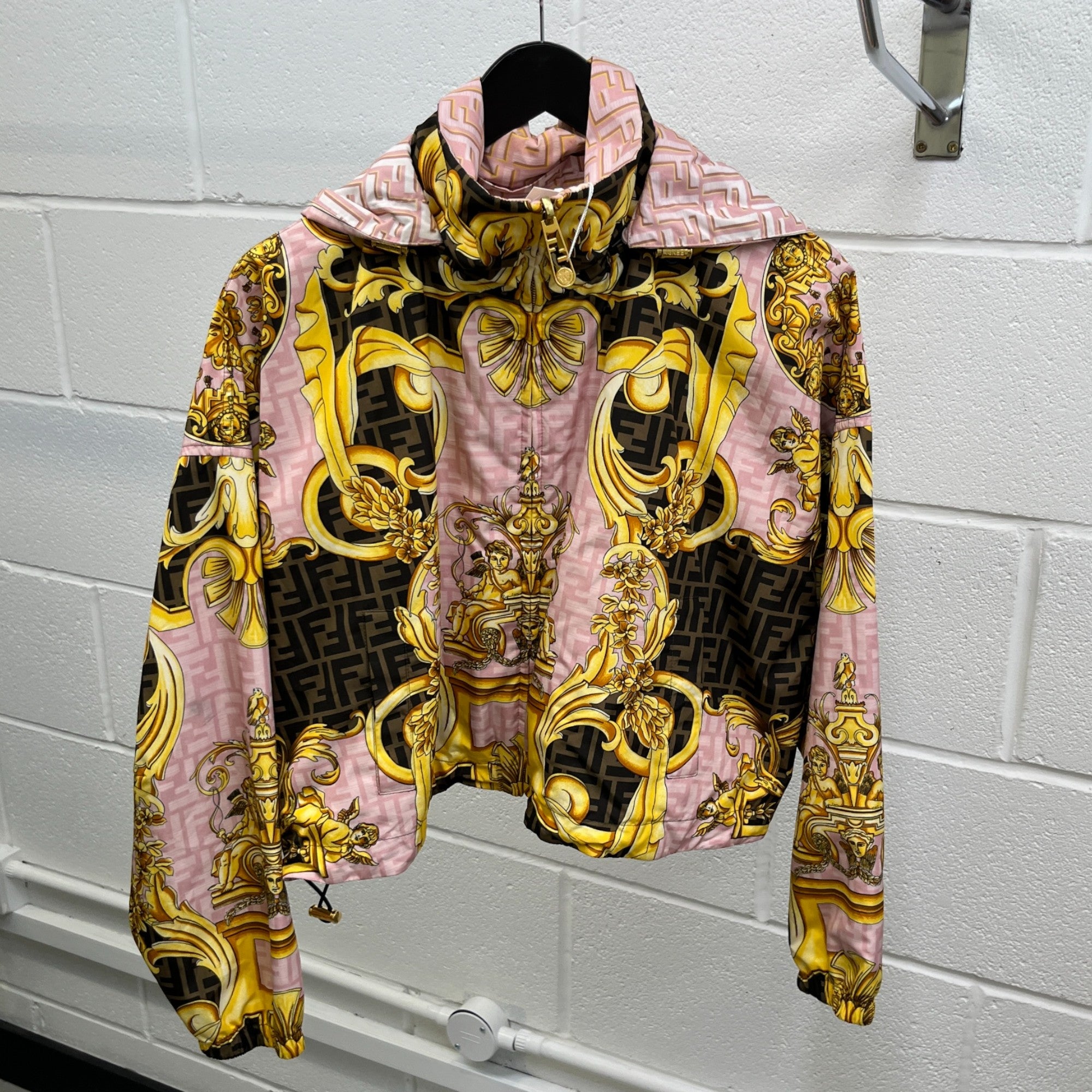 Women's Fendace Reversible Print Jacket Pink Size XS