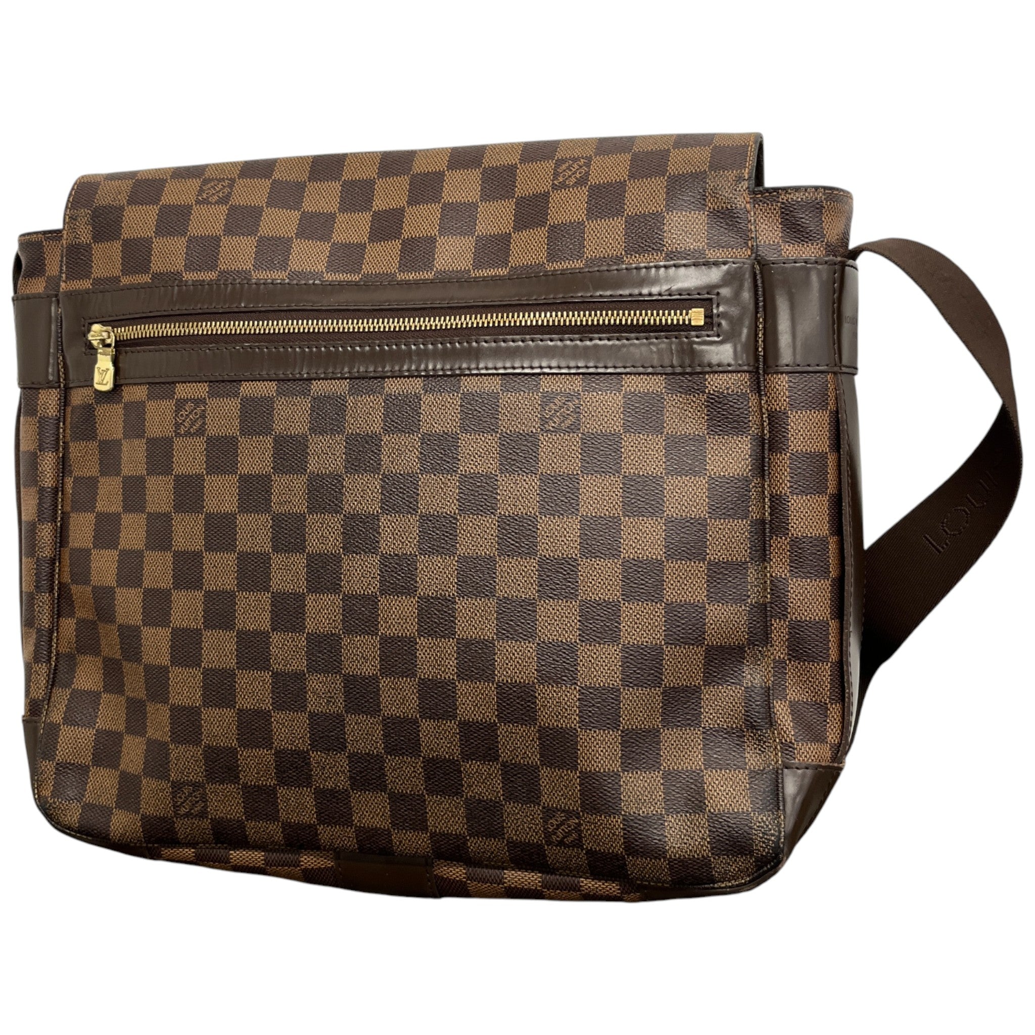 Men's Damier Ebene Bastille Messenger Bag Brown