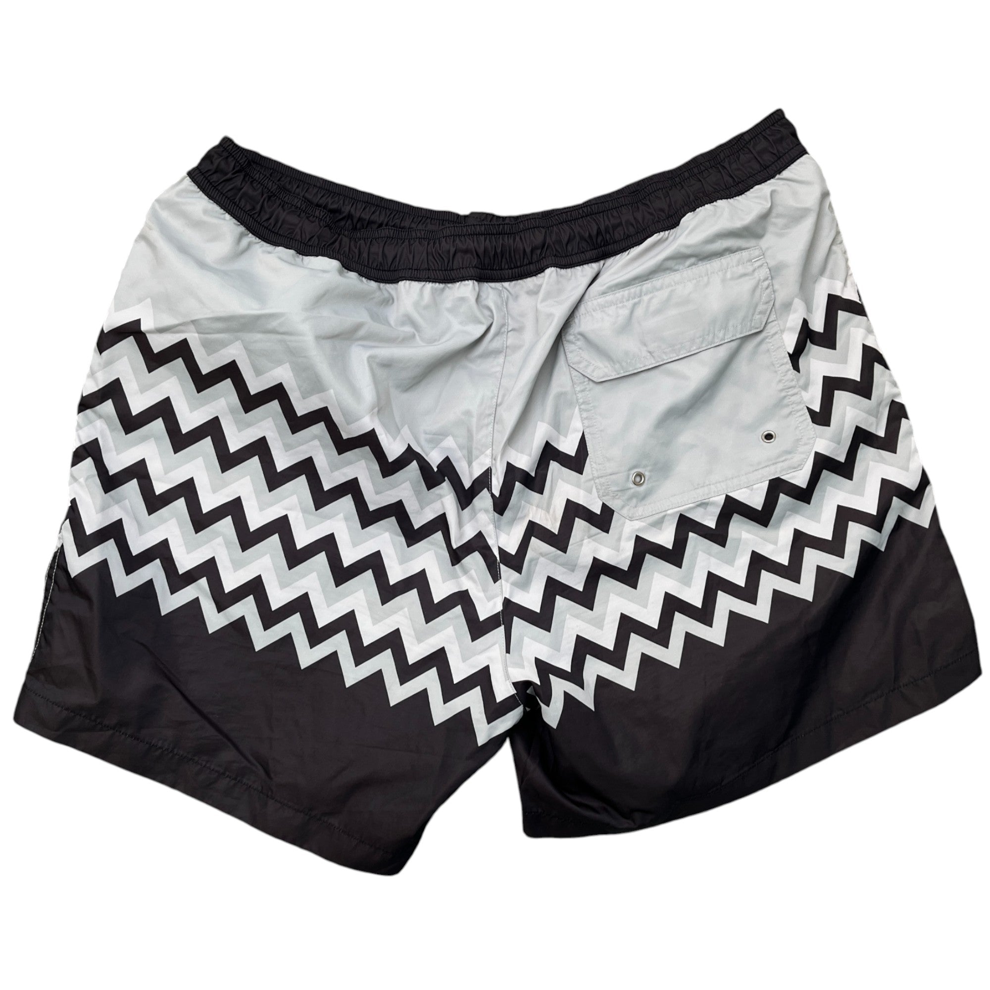 Men's Zig Zag Swim Shorts Grey Size XL