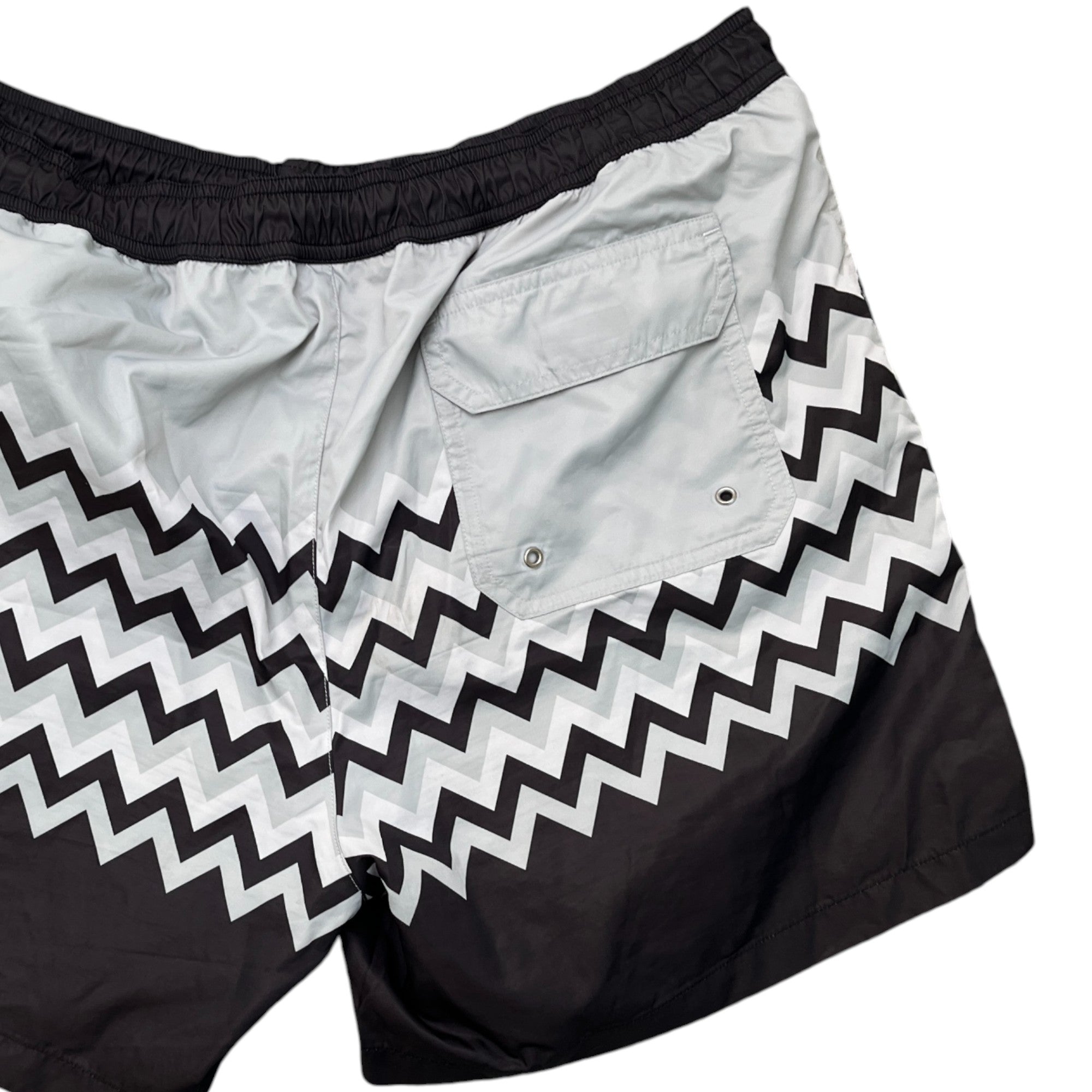 Men's Zig Zag Swim Shorts Grey Size XL