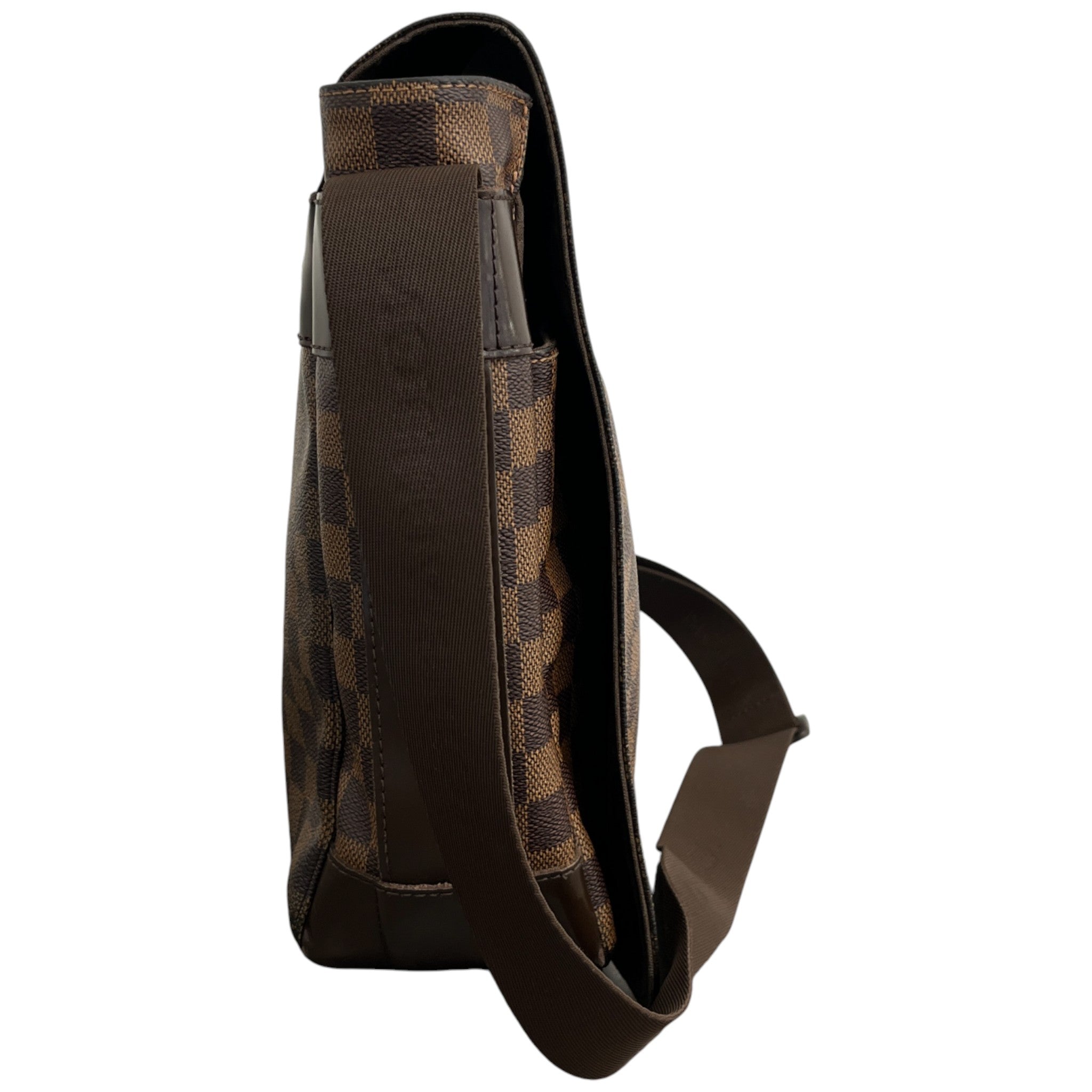 Men's Damier Ebene Bastille Messenger Bag Brown
