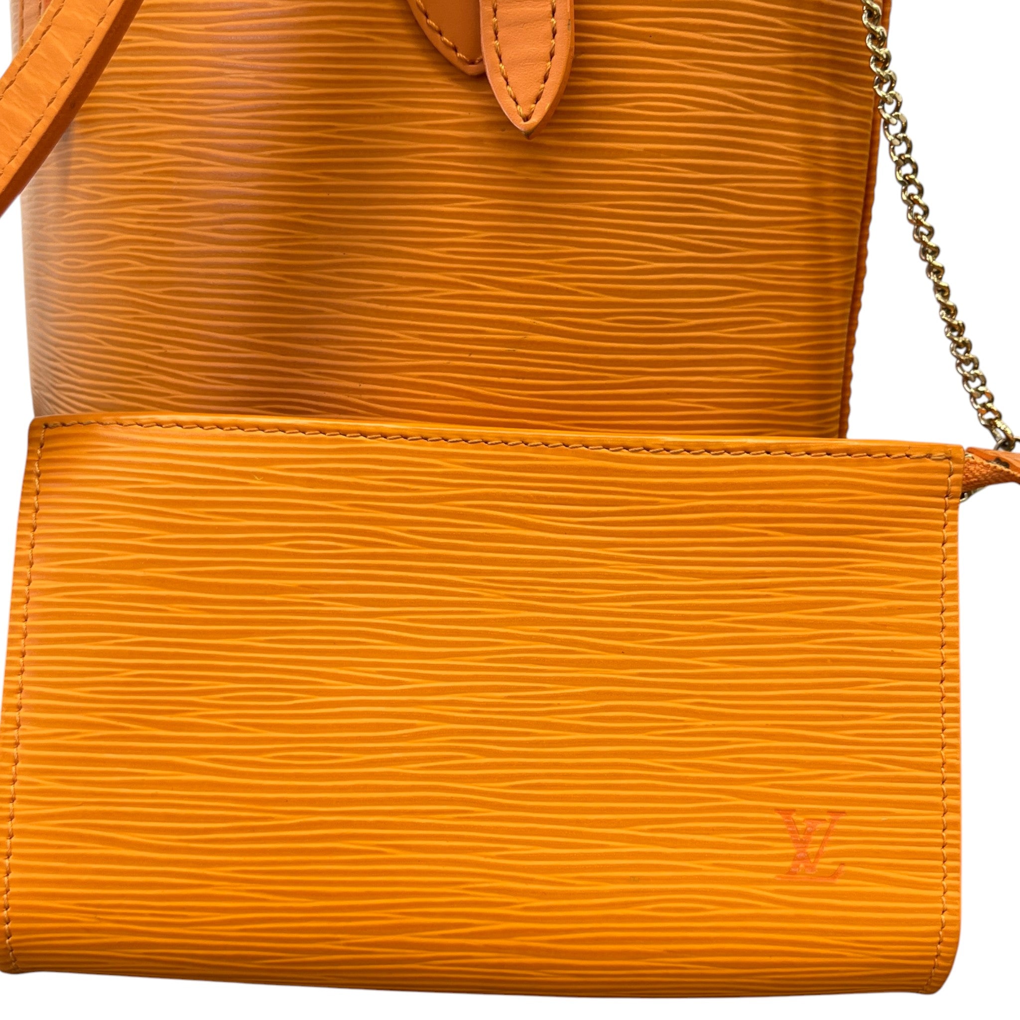Women's Epi Leather Petit Bucket Bag Orange