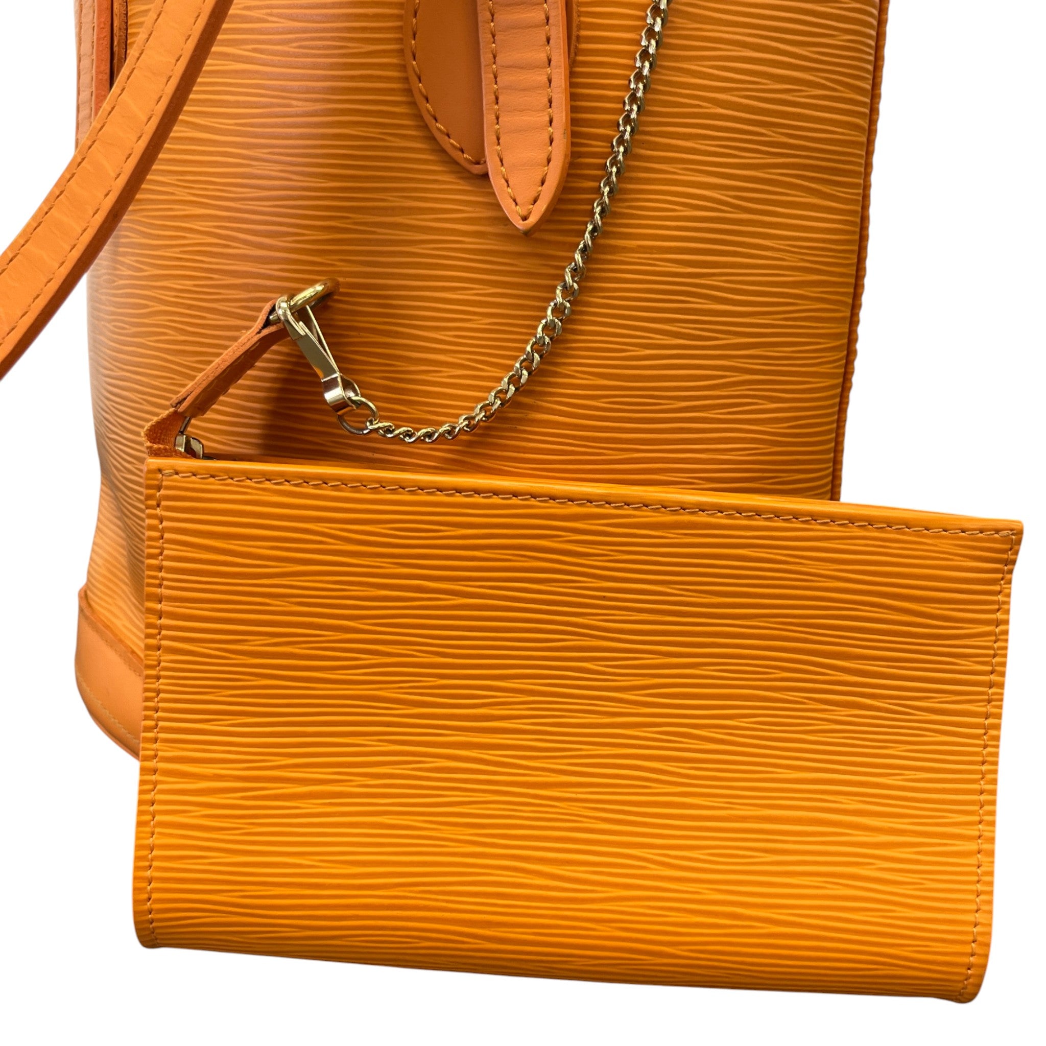 Women's Epi Leather Petit Bucket Bag Orange
