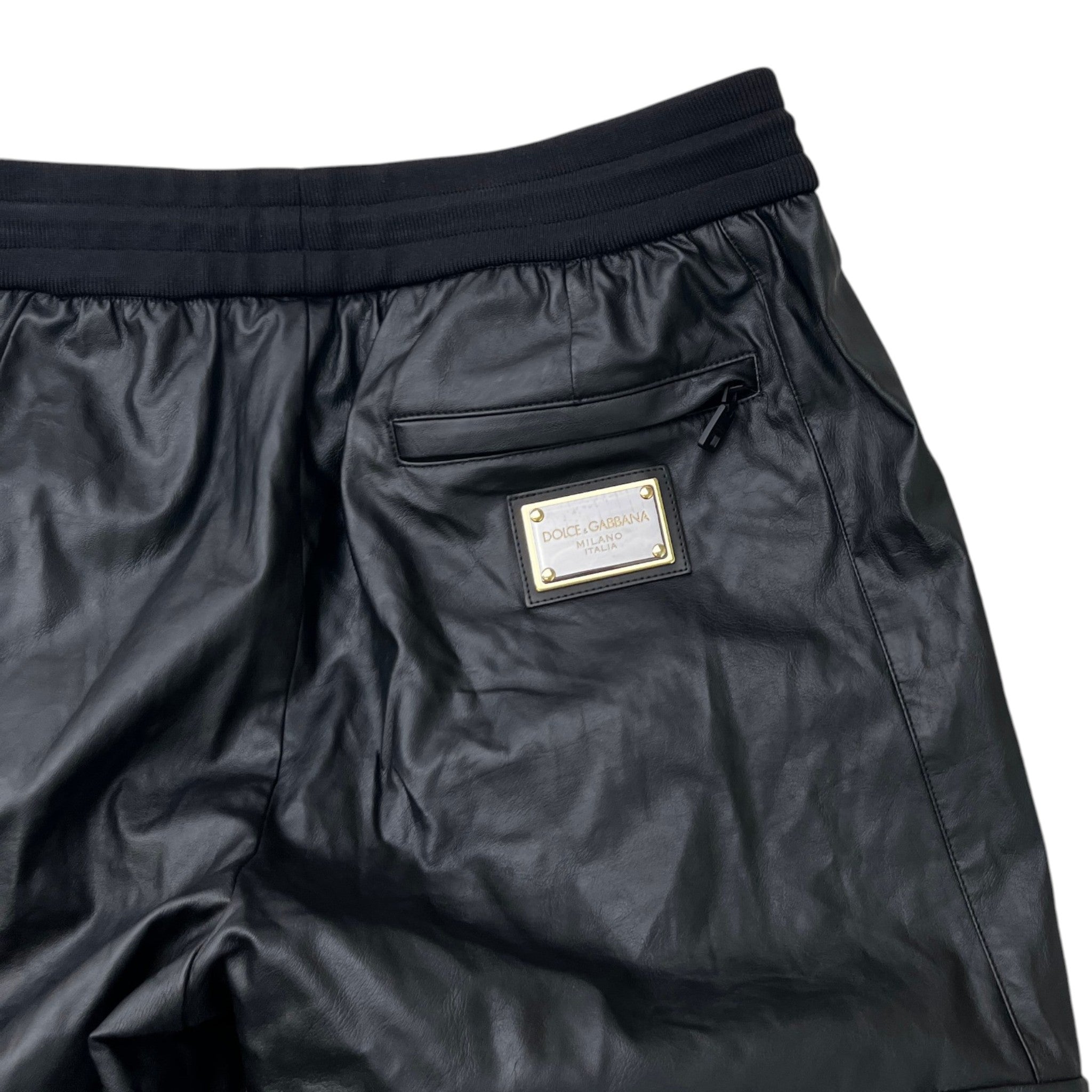 Men's Utility Zip Pockets Joggers Black Size IT 50 / UK 34