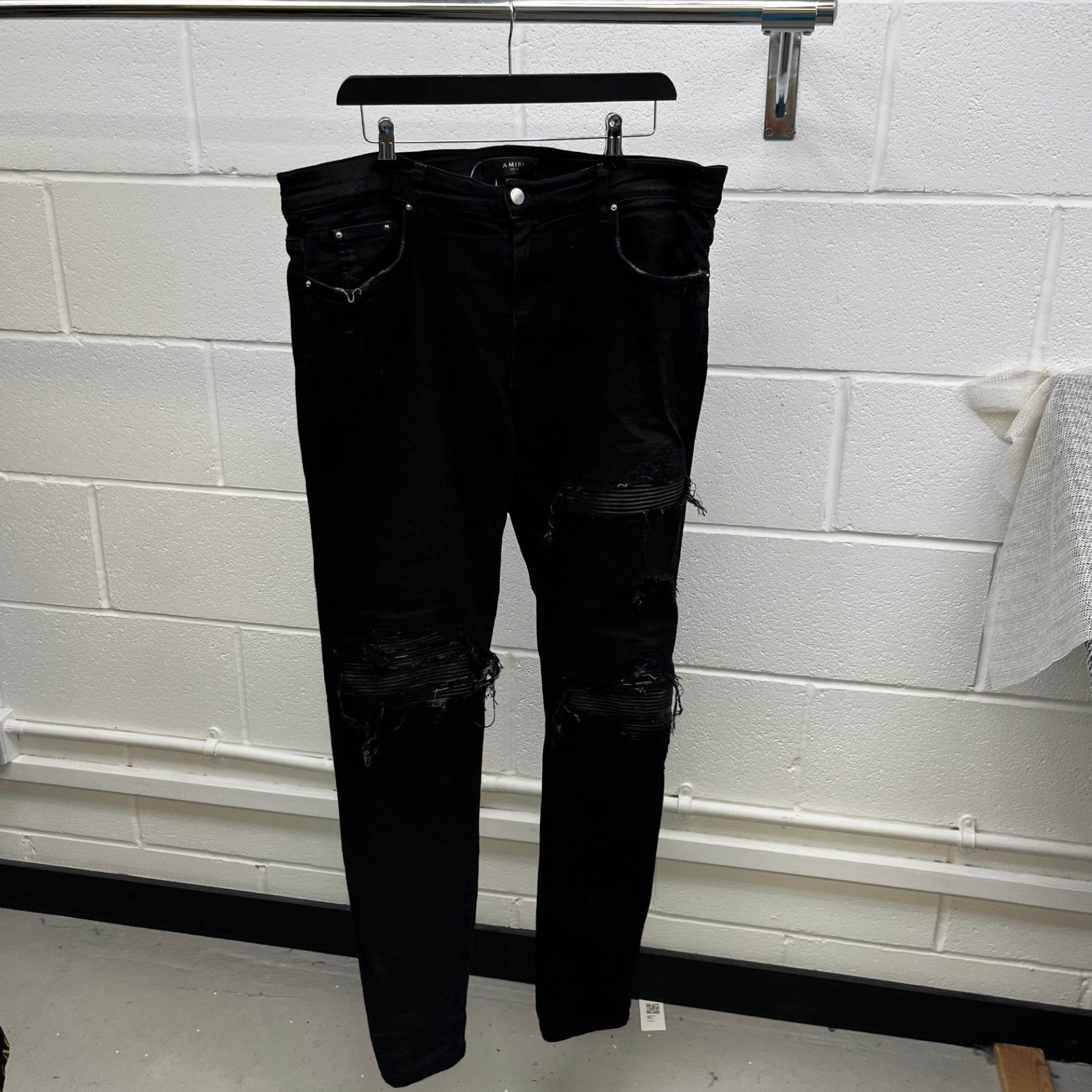 Men's Mx1 Distressed Jeans Black Size IT 54 / UK 38